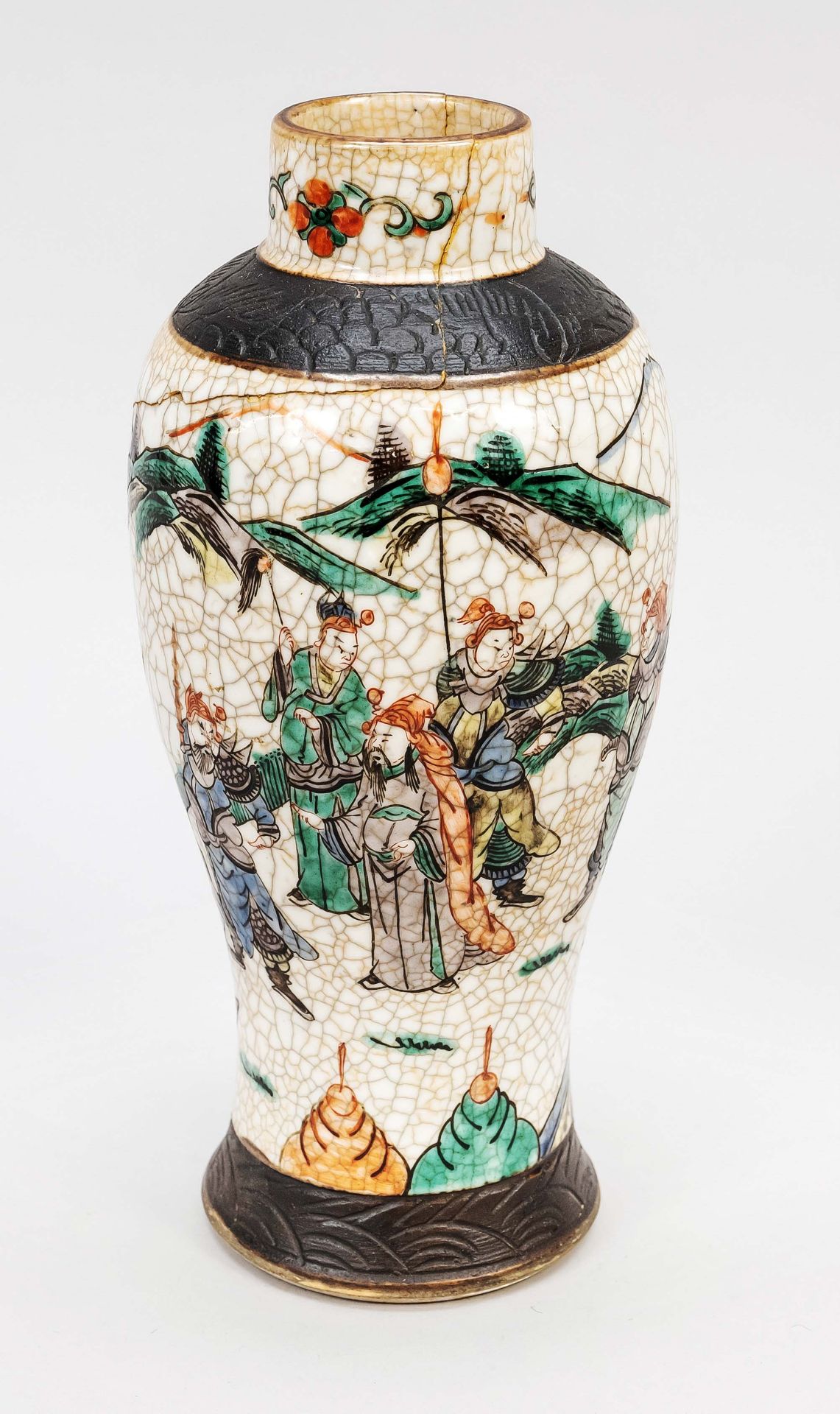 Vase Crackleware, China, 20.Jh