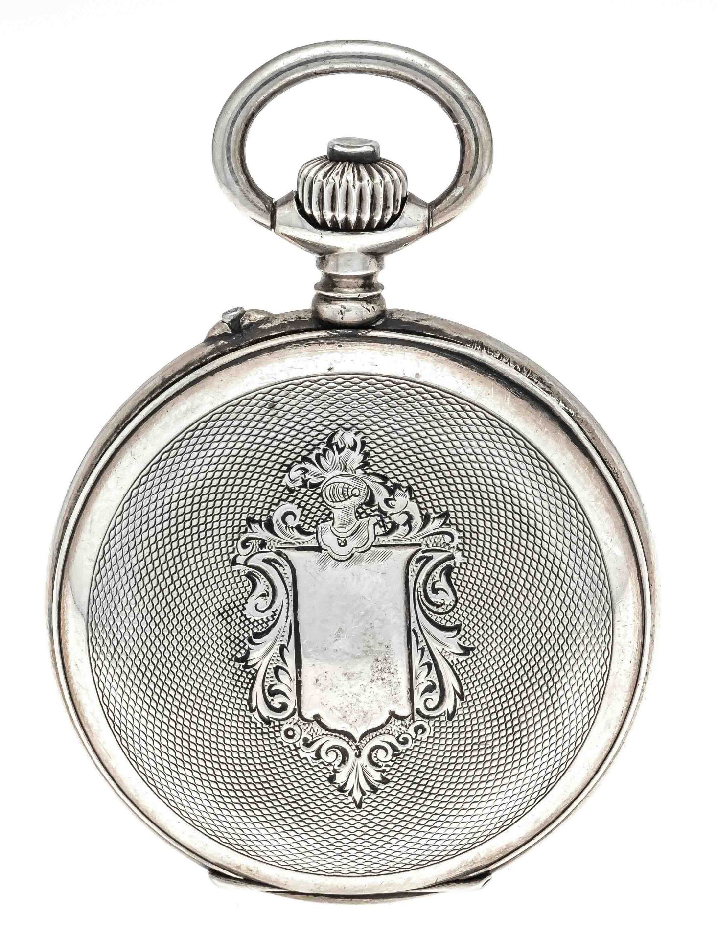 open gentleman's pocket watch 800/000 silver with chronograph, marked '' Excelsior Park, Les Fils de - Image 2 of 3