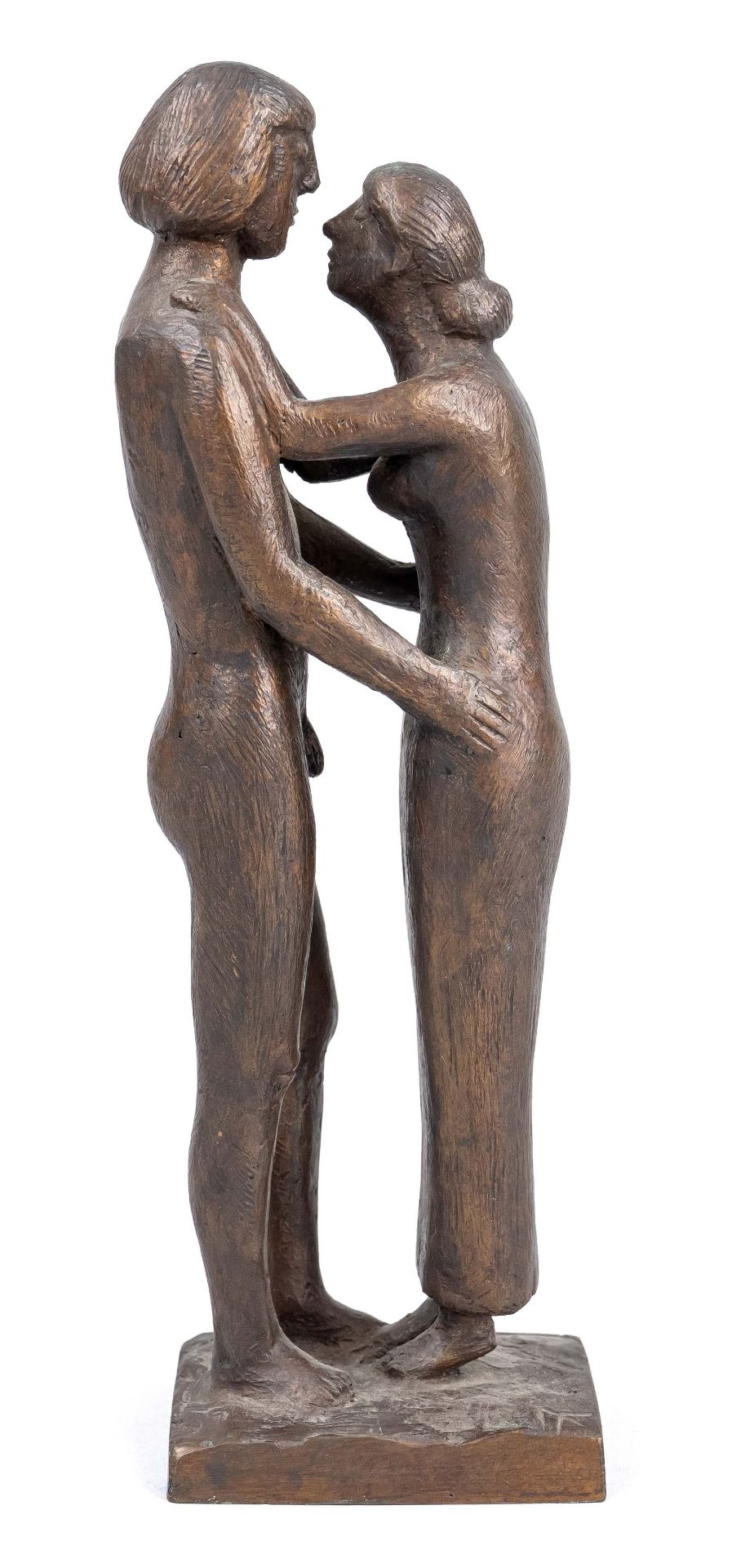 Marcks, Gerhard. 1889 Berlin - 1981 Burgbrohl. Small pair of lovers. 1979. Bronze, dark brown