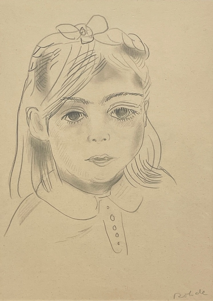 Rohde, Werner. 1906 Bremen - 1990 Worpswede. Two portraits of a girl, c. 1950, 1) watercolor over - Image 2 of 2