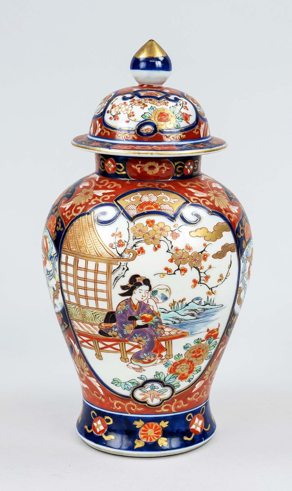 Vase, Deckel, Japan, 1900, Por