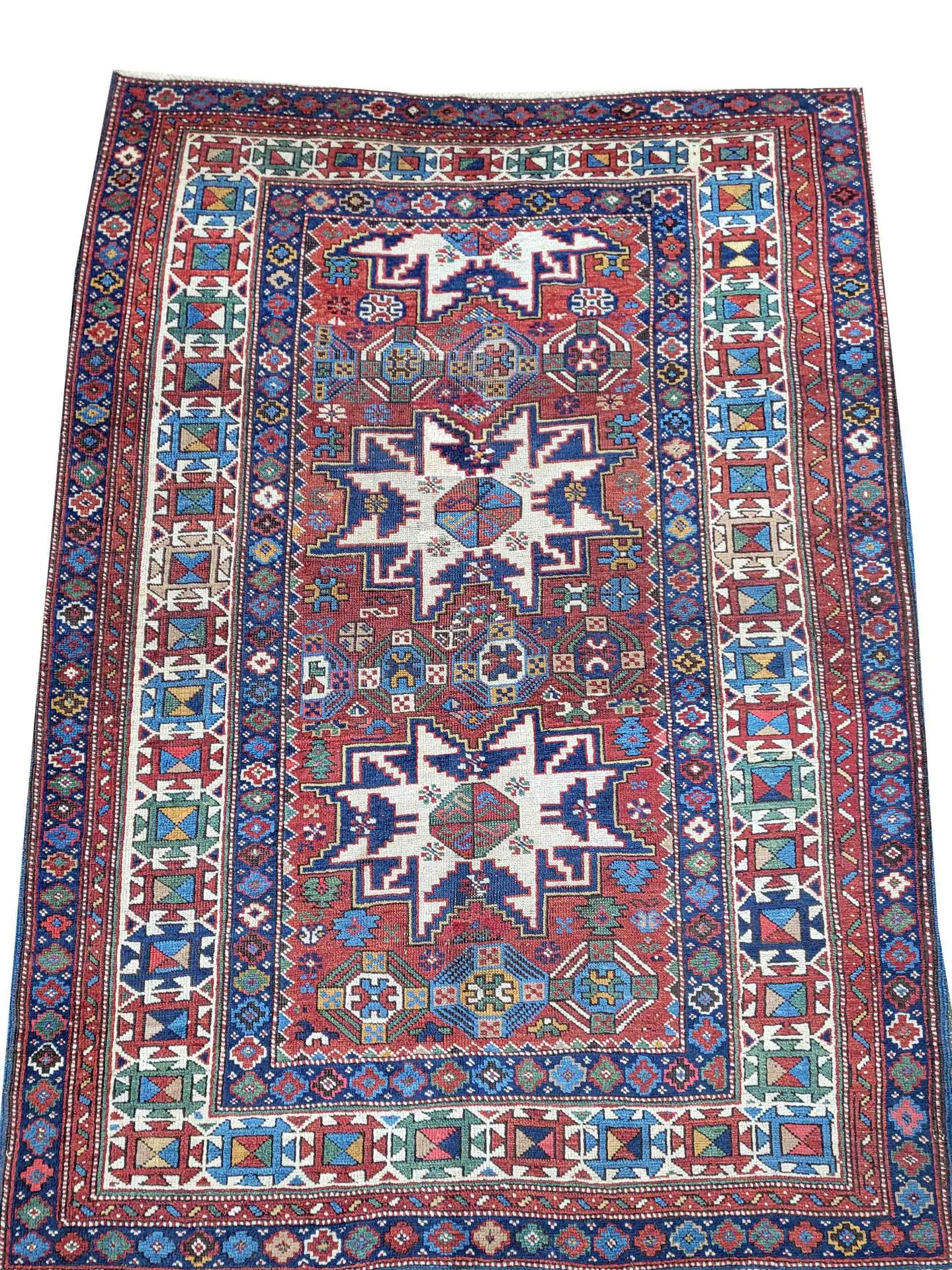 Carpet, Caucasus (Leshgi), even pile, some small repairs, fringes shortened, 182 x 125 cm