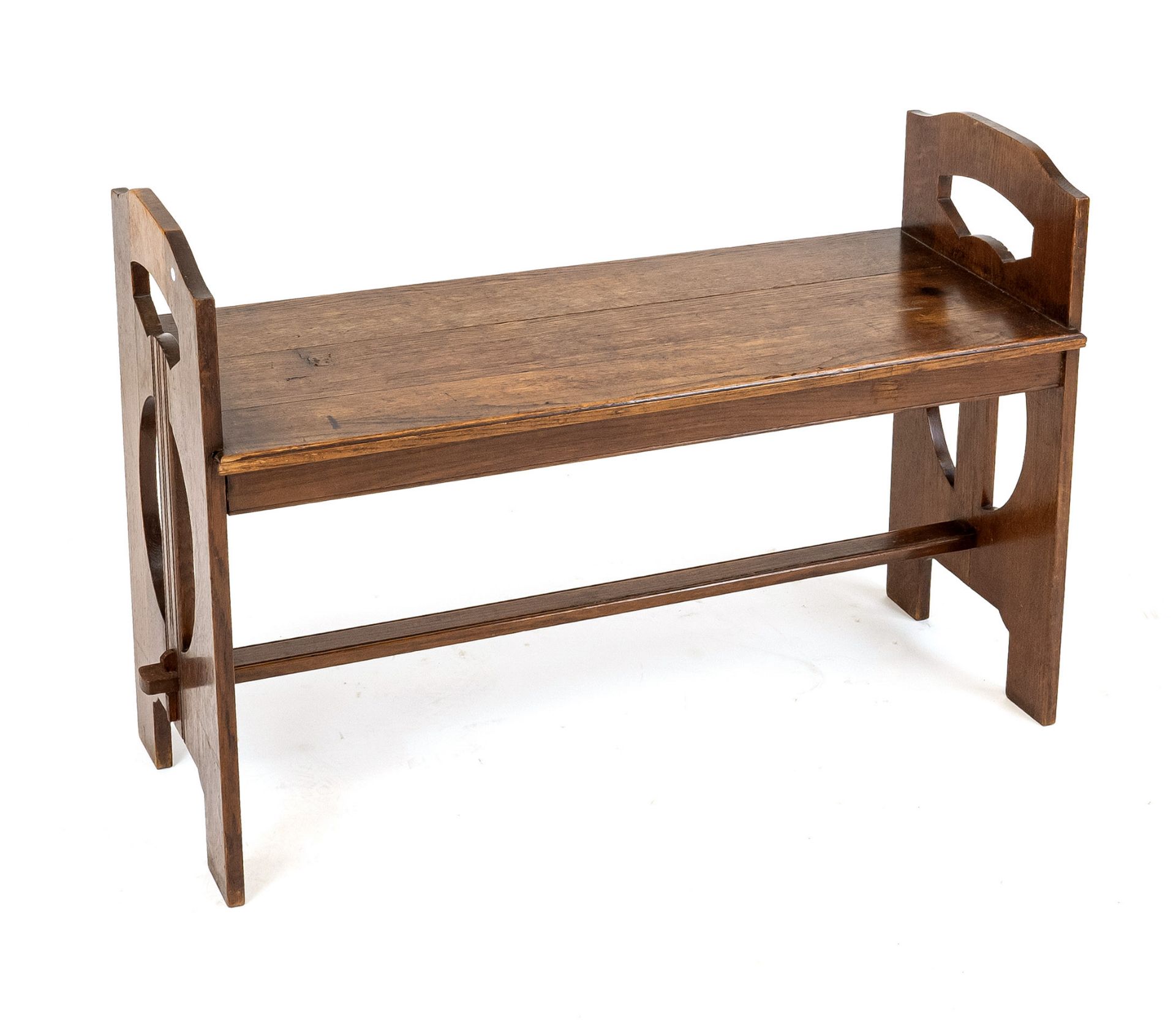 Bench around 1900, oak, 64 x 88 x 32 cm.