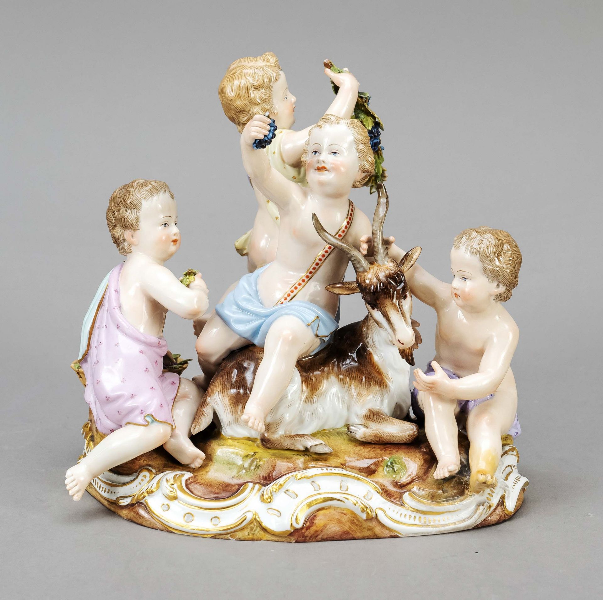 Allegory of Autumn, Meissen, Knauff Schwerter 1850-1924, 2nd choice, designed by Johann Joachim