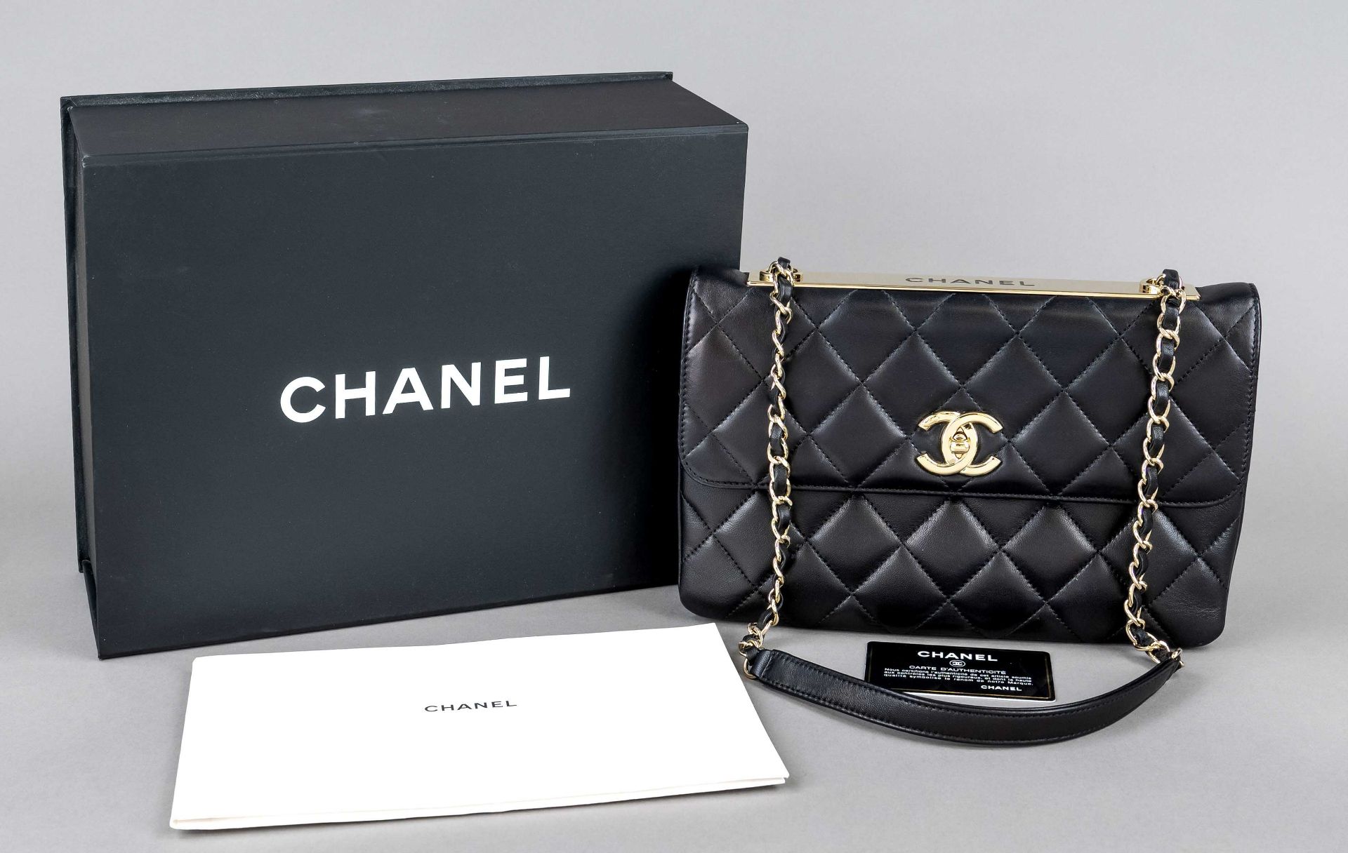Chanel, Quilted Lambskin Trendy CC Medium Flap Bag, black quilted and padded lambskin in brand's