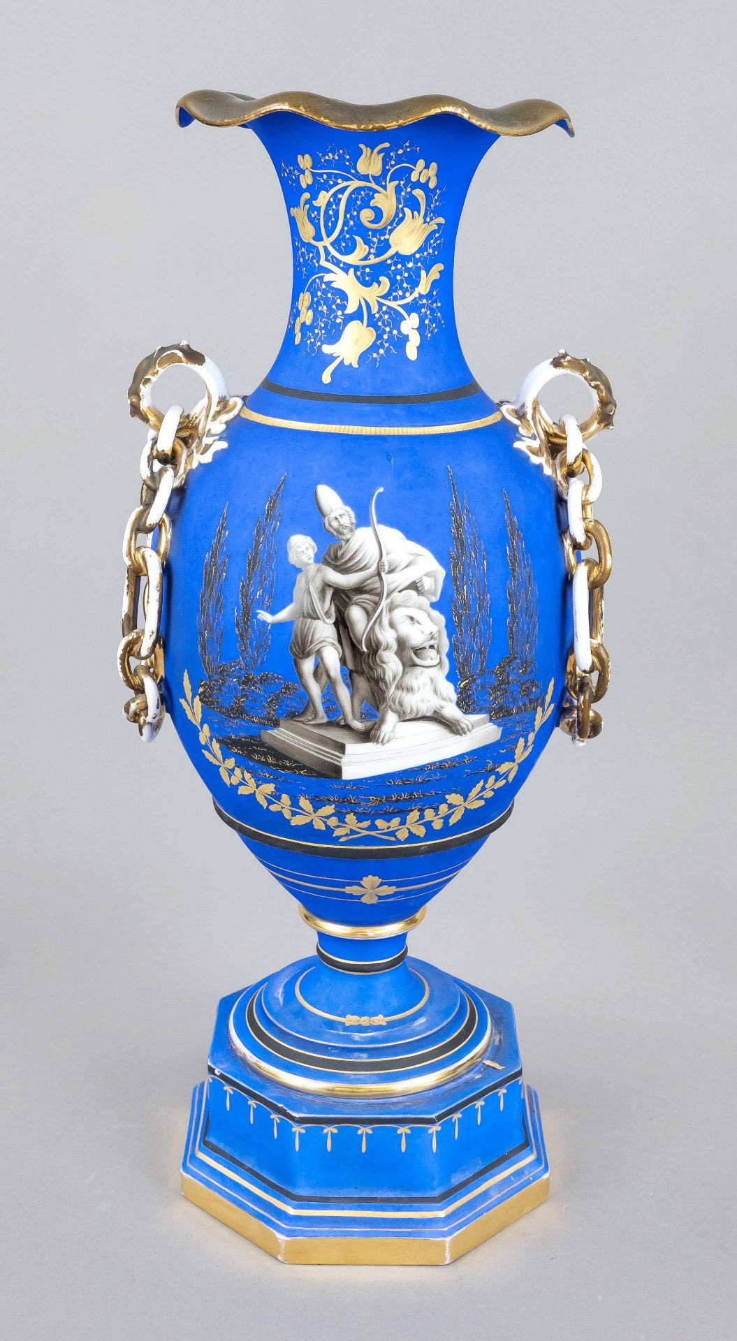 Prunkvolle Vase, deutsch, 19.