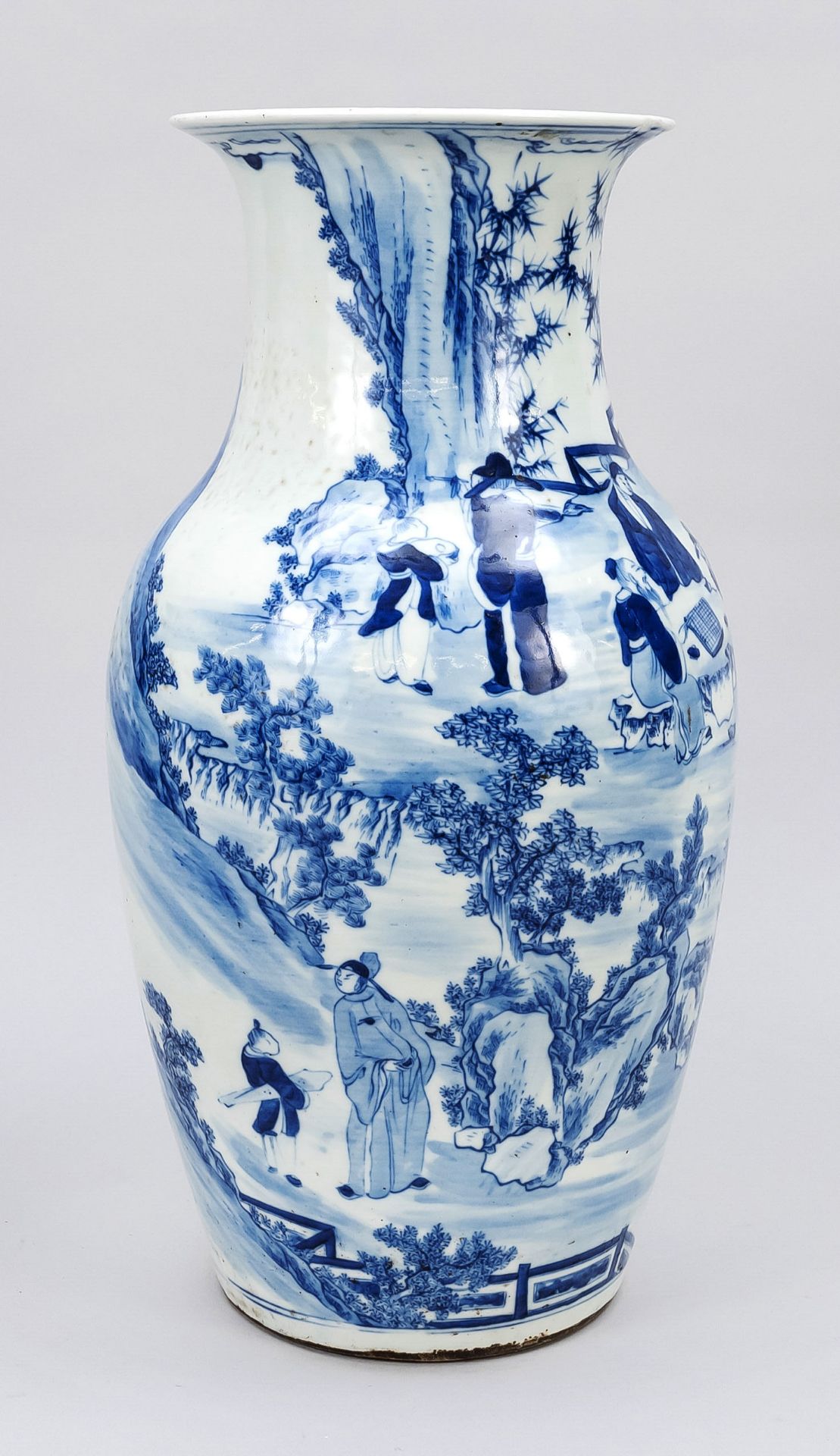 Large vase, China, Qing dynasty(1644-1911), Kangxi period(1662-1722), porcelain with extremely - Image 2 of 3