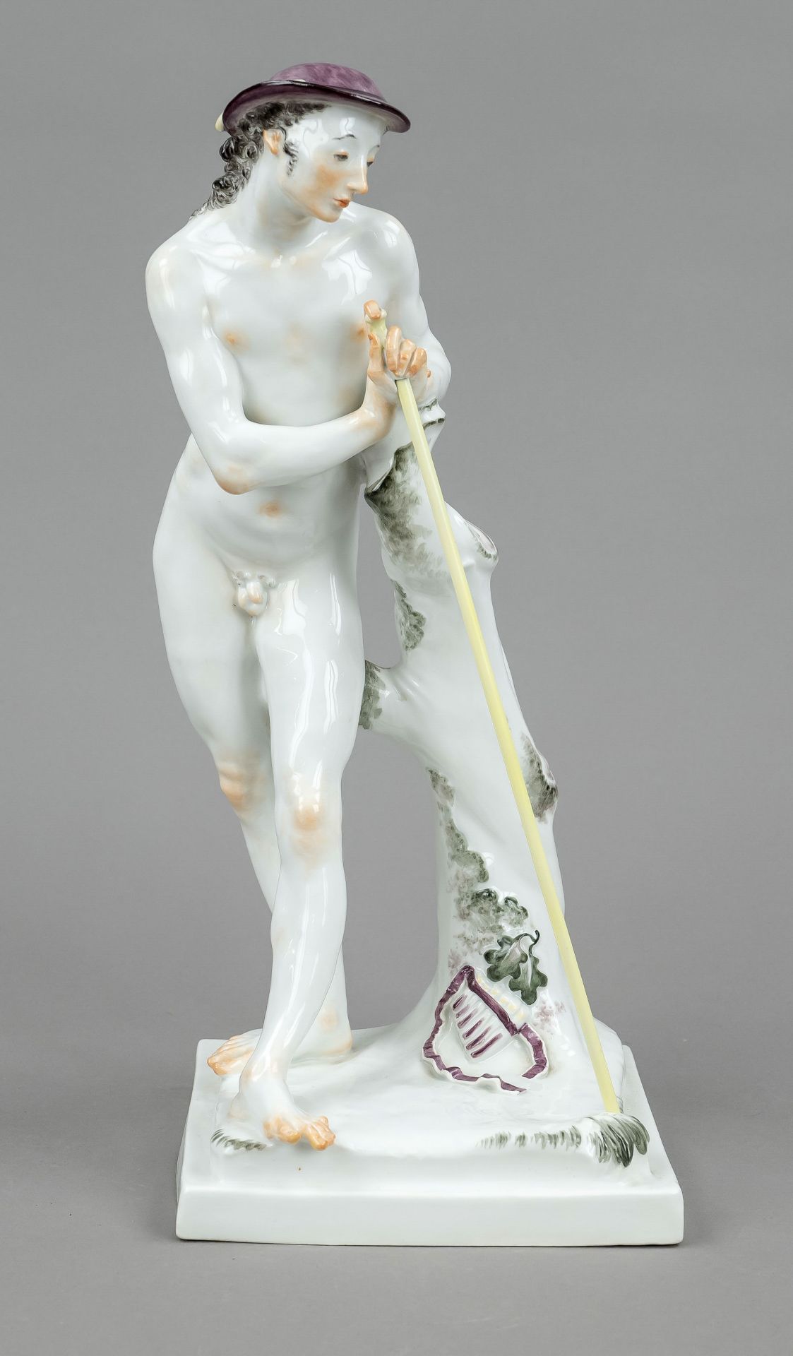 Shepherd, Meissen, mark after 1934, 1st choice, designed by Paul Scheurich (1883 New York - 1945