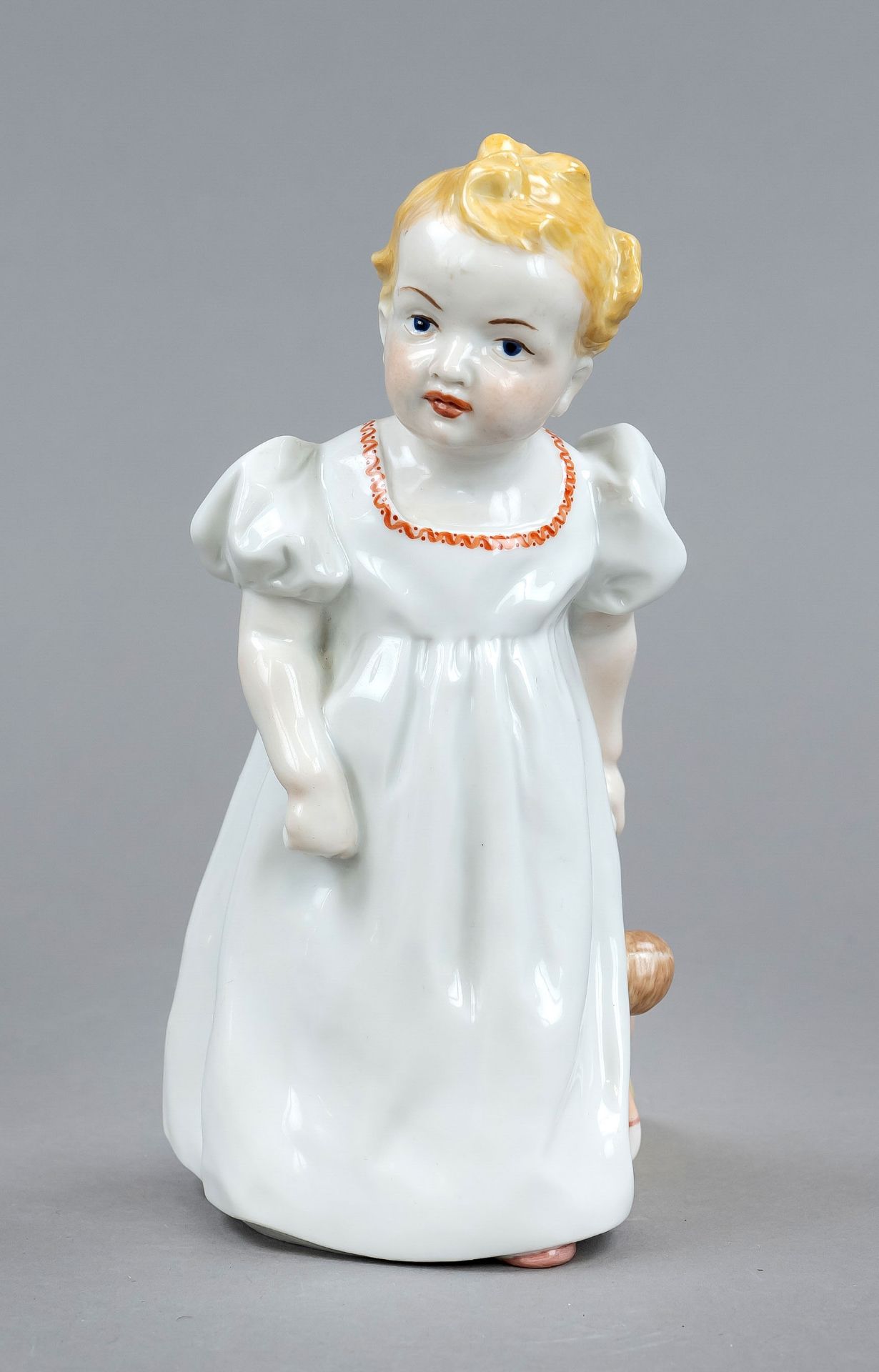 Mädchen mit Puppe, Meissen, na