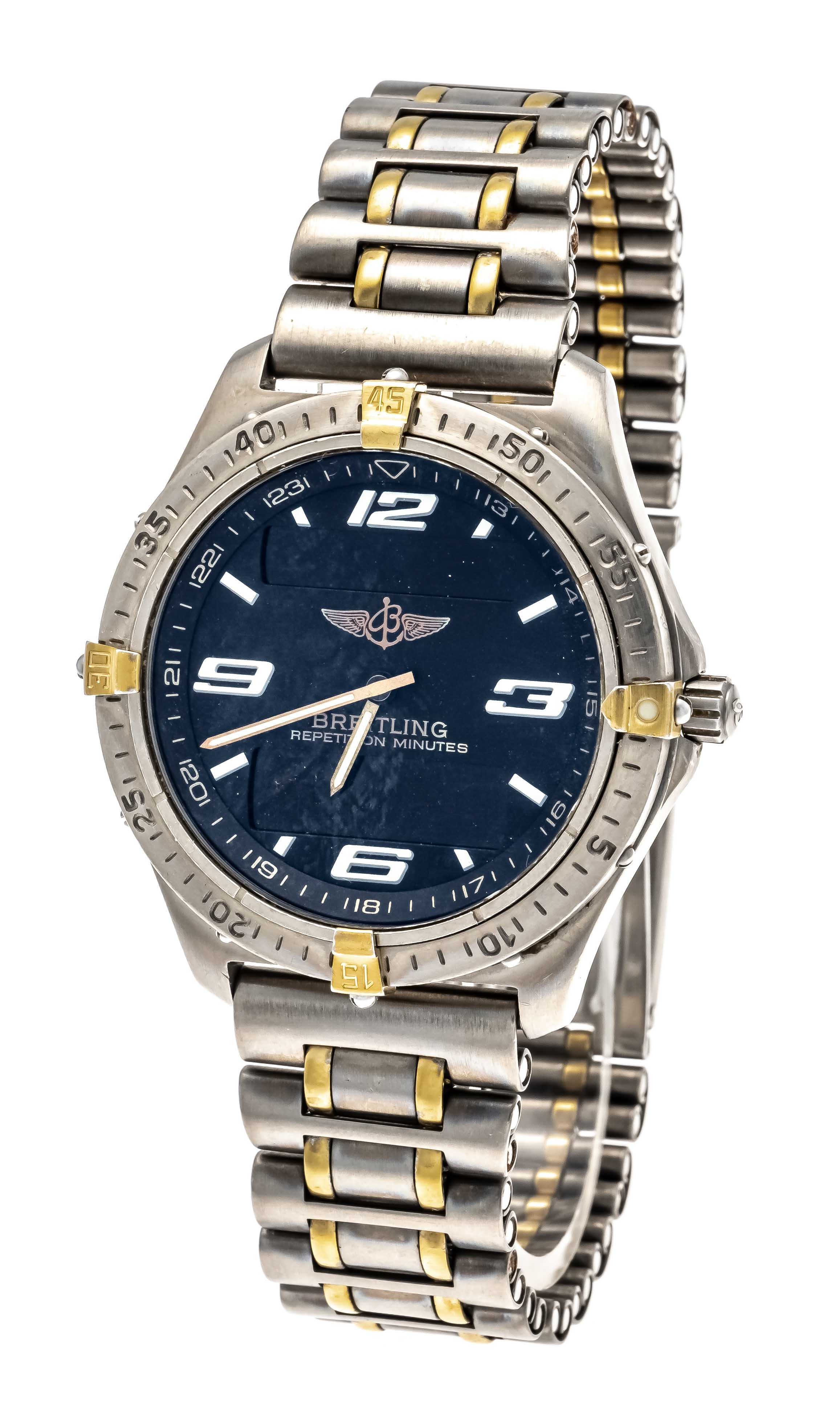 Breitling Aerospace Ref. F65362, chronometer, from 2005, titanium partial gold plating, diameter