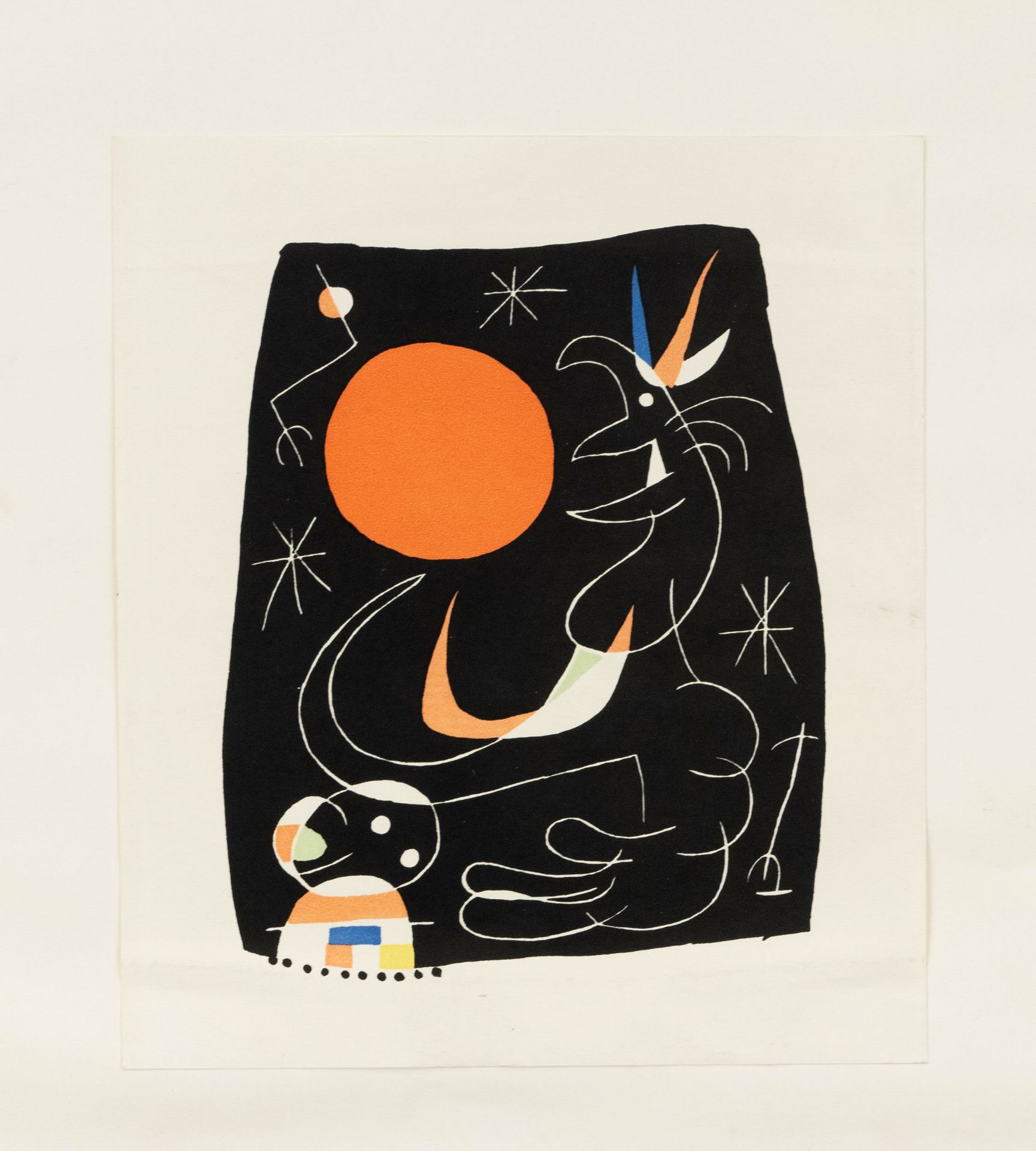 Joan Miró (1893-1983), ''Night Sky'', color lithograph, 1956, unsigned, published for the