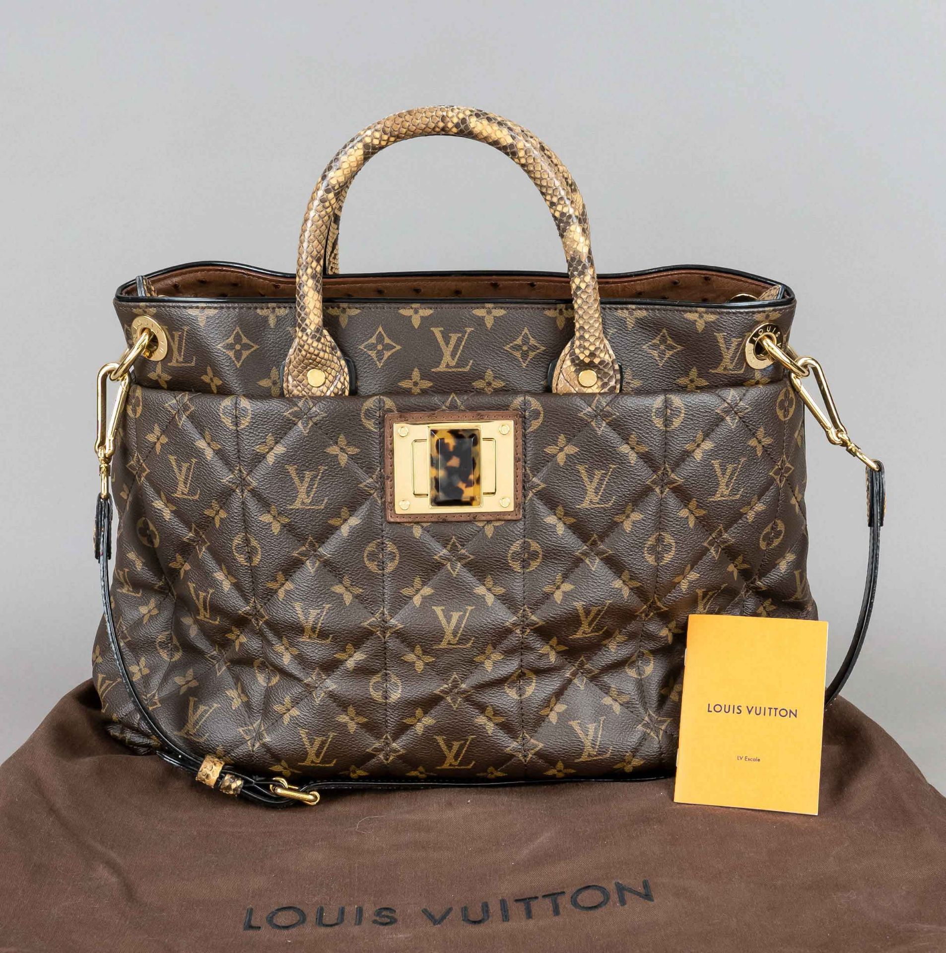 Louis Vuitton, Limited Edition Monogram Etoile Exotique Tote Bag, rubberized cotton fabric in