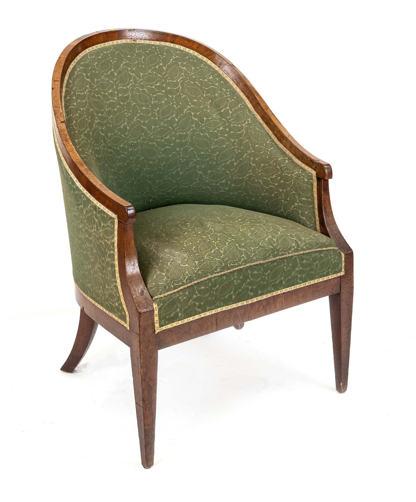 Biedermeier armchair circa 1810, probably Schinkel design, mahogany, 100 x 68 x 65 cm.