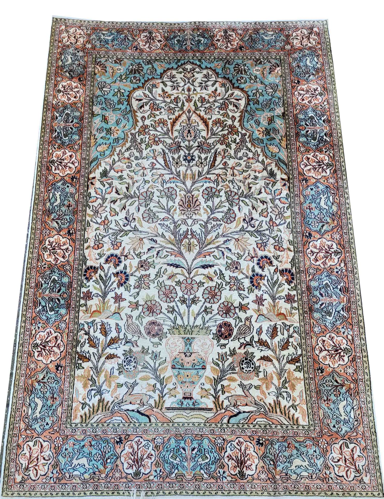 Teppich (prayer rug), silk, wo