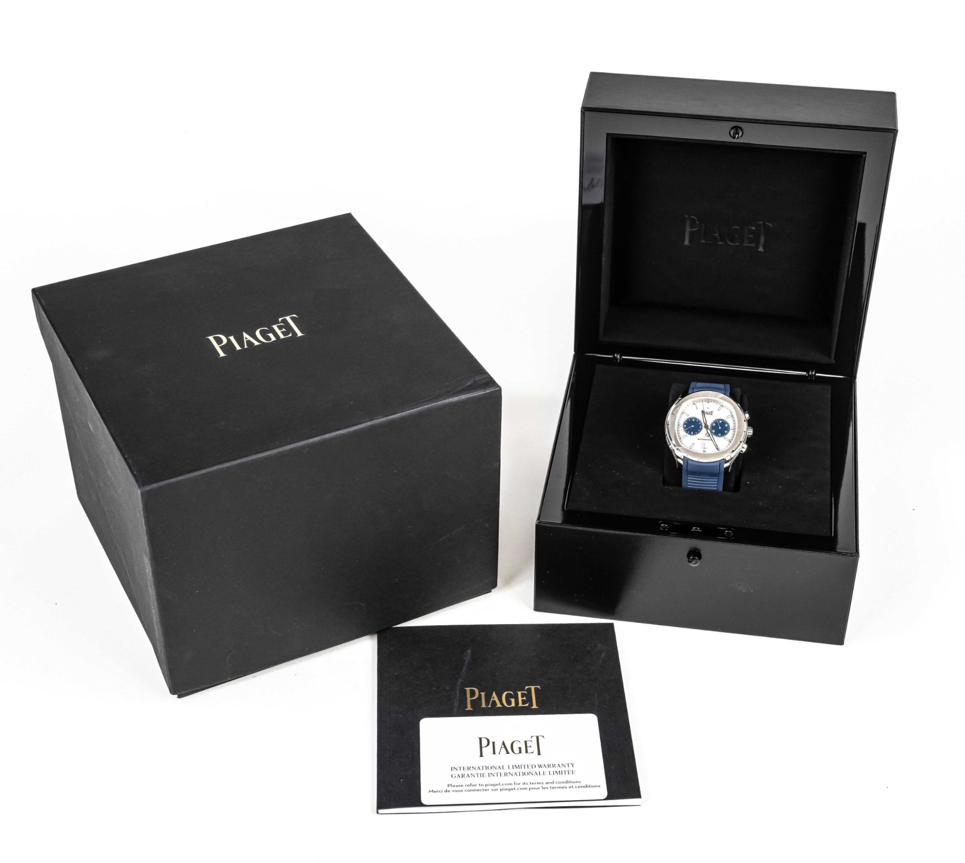 Piaget Polo S, chronograph, automatic with 50 hours power reserve, satin and polished steel case - Image 2 of 3