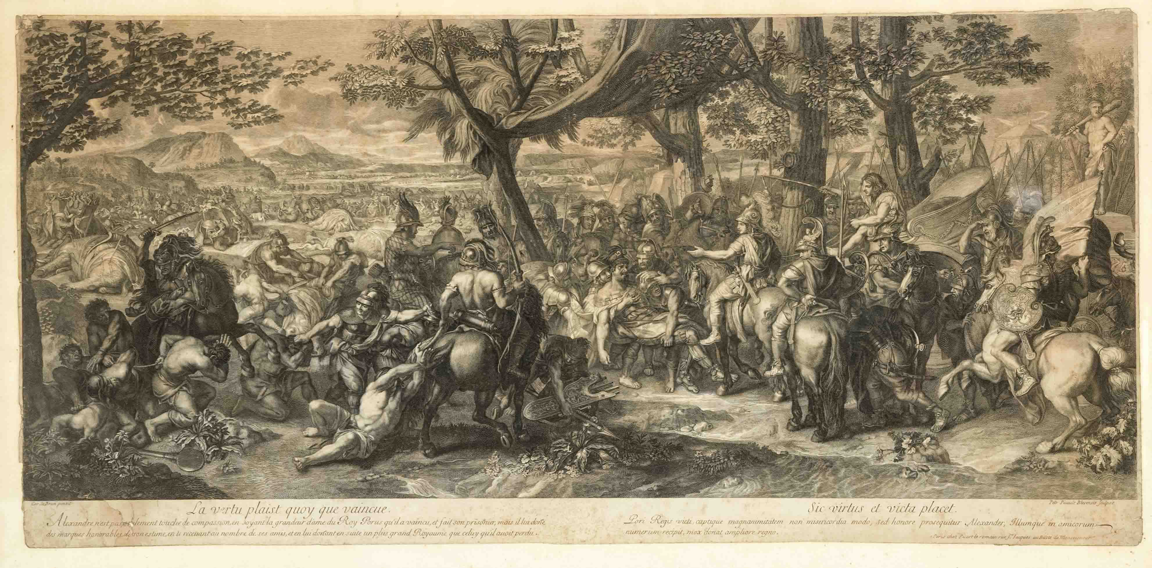 Pierre Picault (1680-1711) and Nicolas Henri Tardieu (1674-1749) after Charles Le Brun (1619- - Image 3 of 6