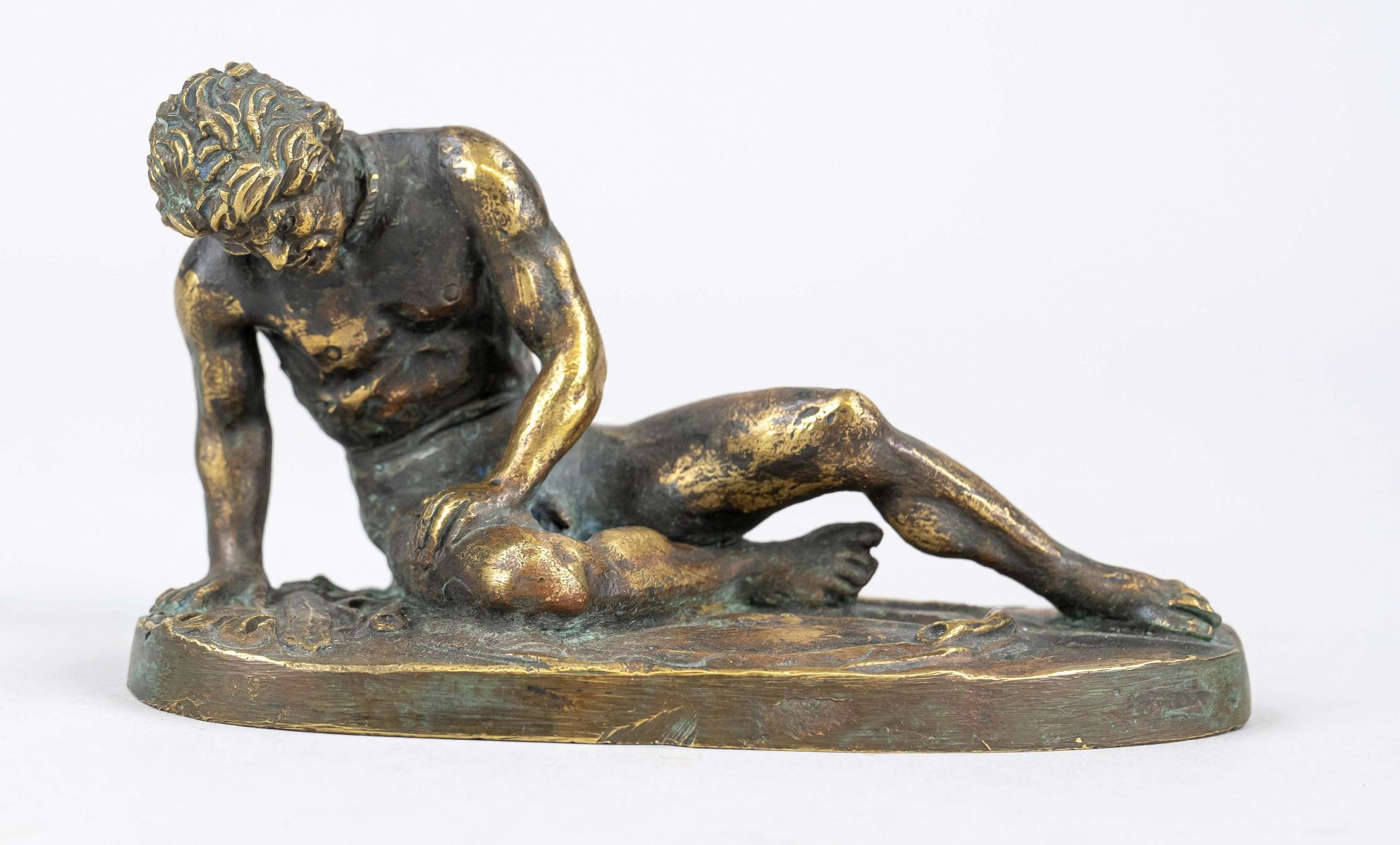 Sculptor around 1900, dying Gaul, small figure after the antique original from the 2nd/3rd century