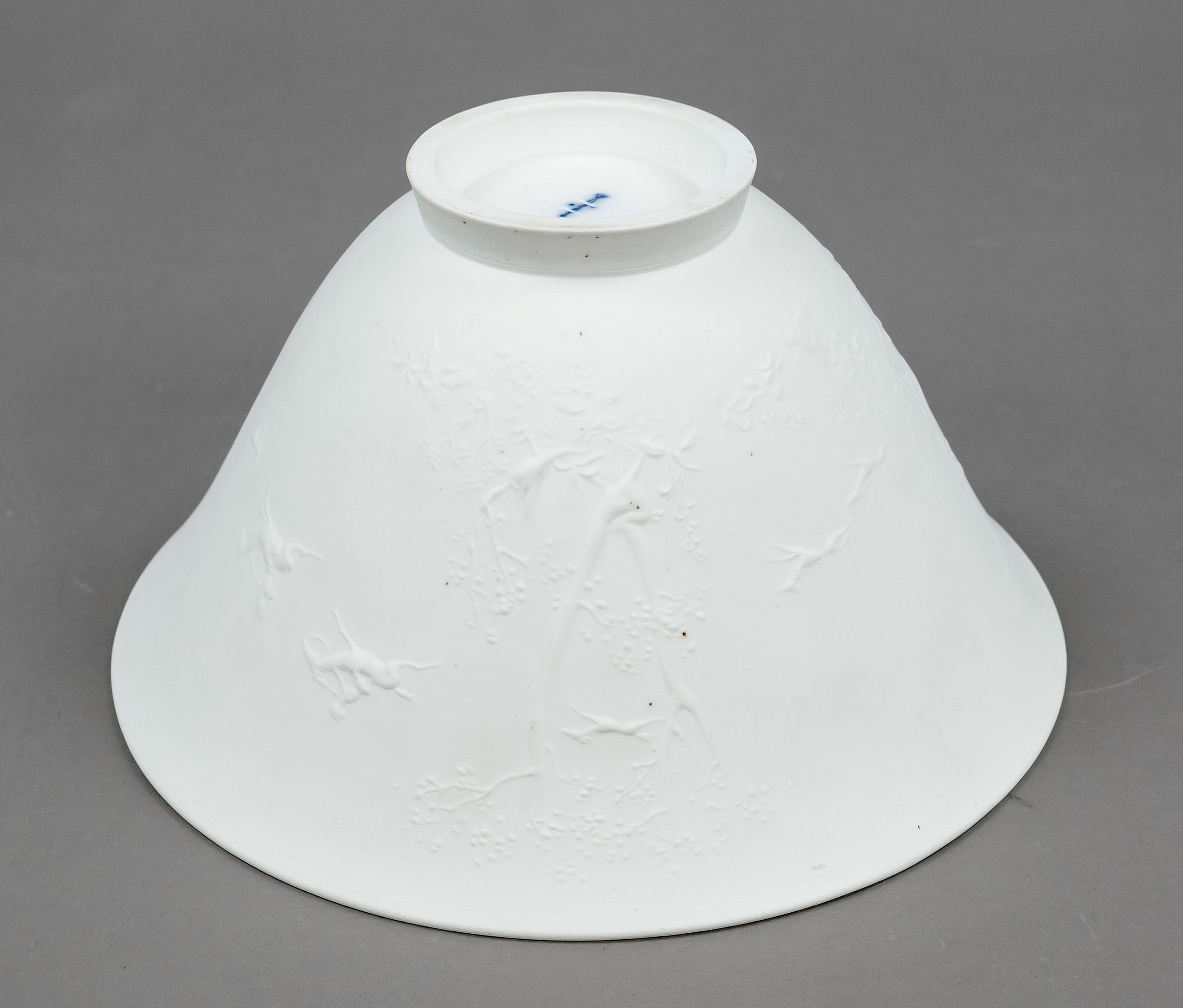 Bowl, KPM Berlin, mark 1984, 2nd choice, white bisque, model Rotraud, design Gerhard Gollwitzer c. - Image 2 of 2