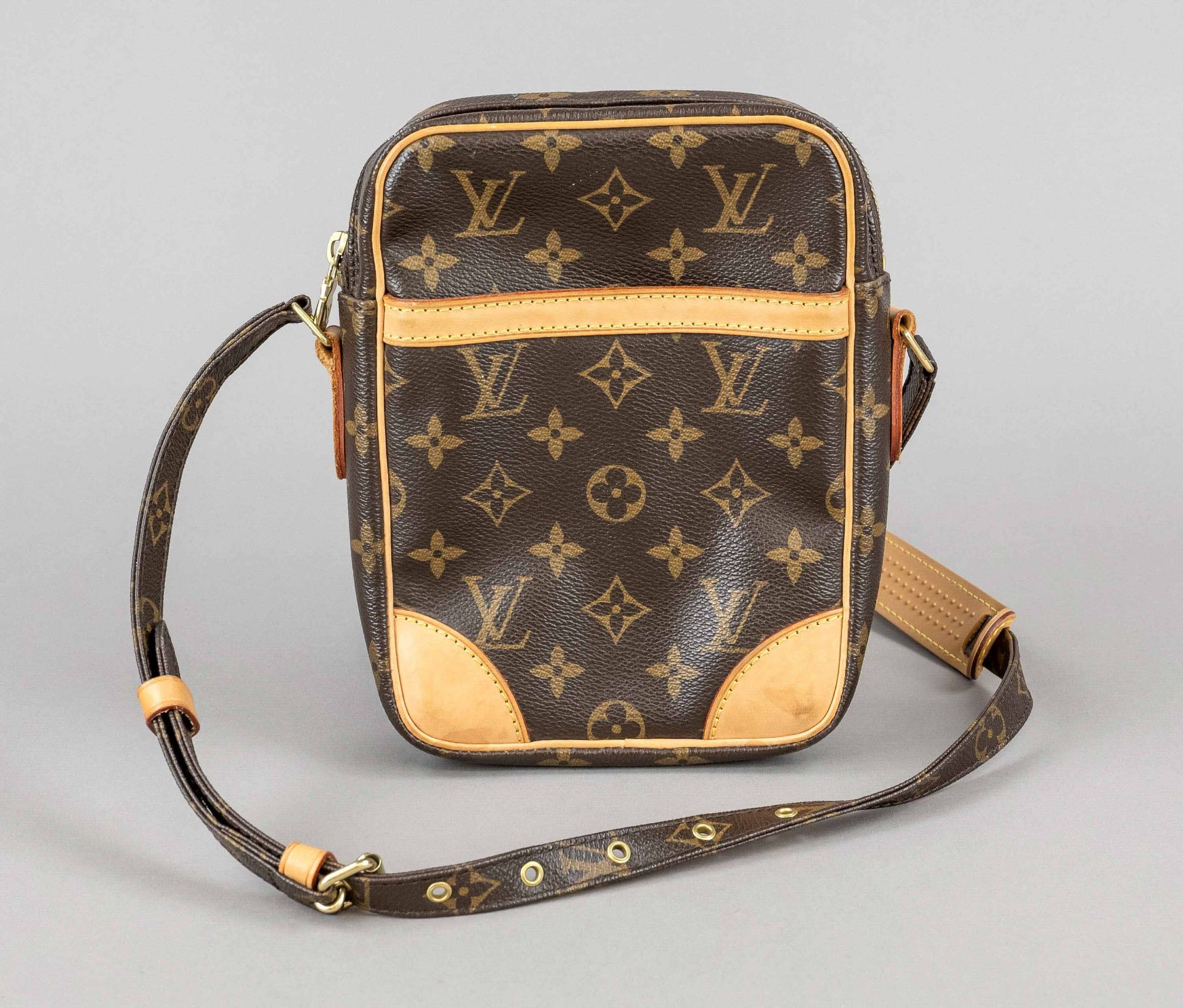 Louis Vuitton, Vintage Monogram Canvas Crossbody Bag, rubberized cotton fabric in classic logo print