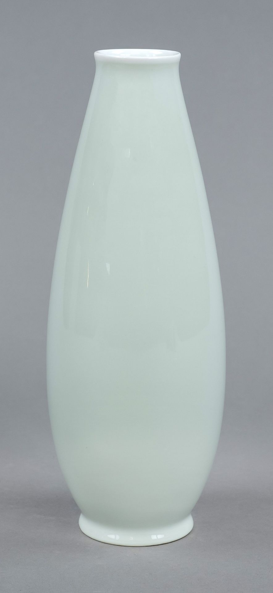 Vase, Rosenthal, Selb, mark 1934-56, slender, slightly bulged form, celadon colors, u. signed Jan