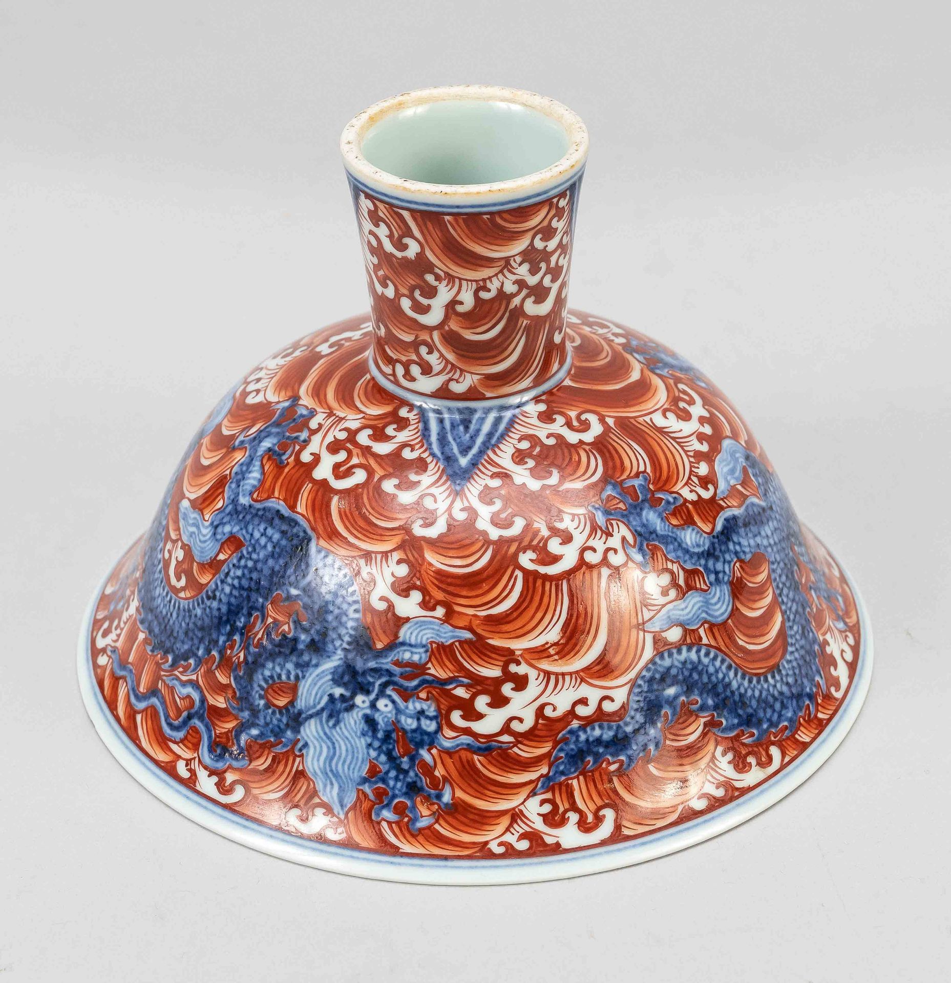 Large doucai cup on high base (so called stem cup), China, probably Qing dynasty(1644-1912) 19th - Image 2 of 3