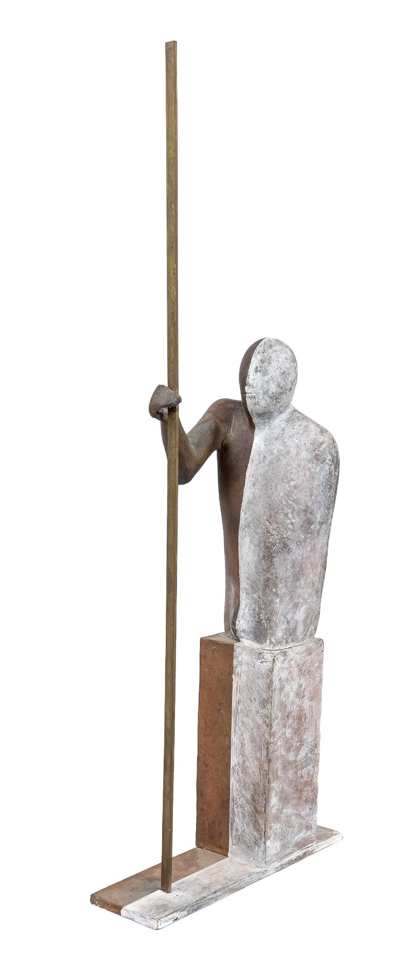 Otto, Waldemar. 1929 Petrikau/Poland - 2020 Worpswede. Man with Measure II. 1997. bronze, rust brown