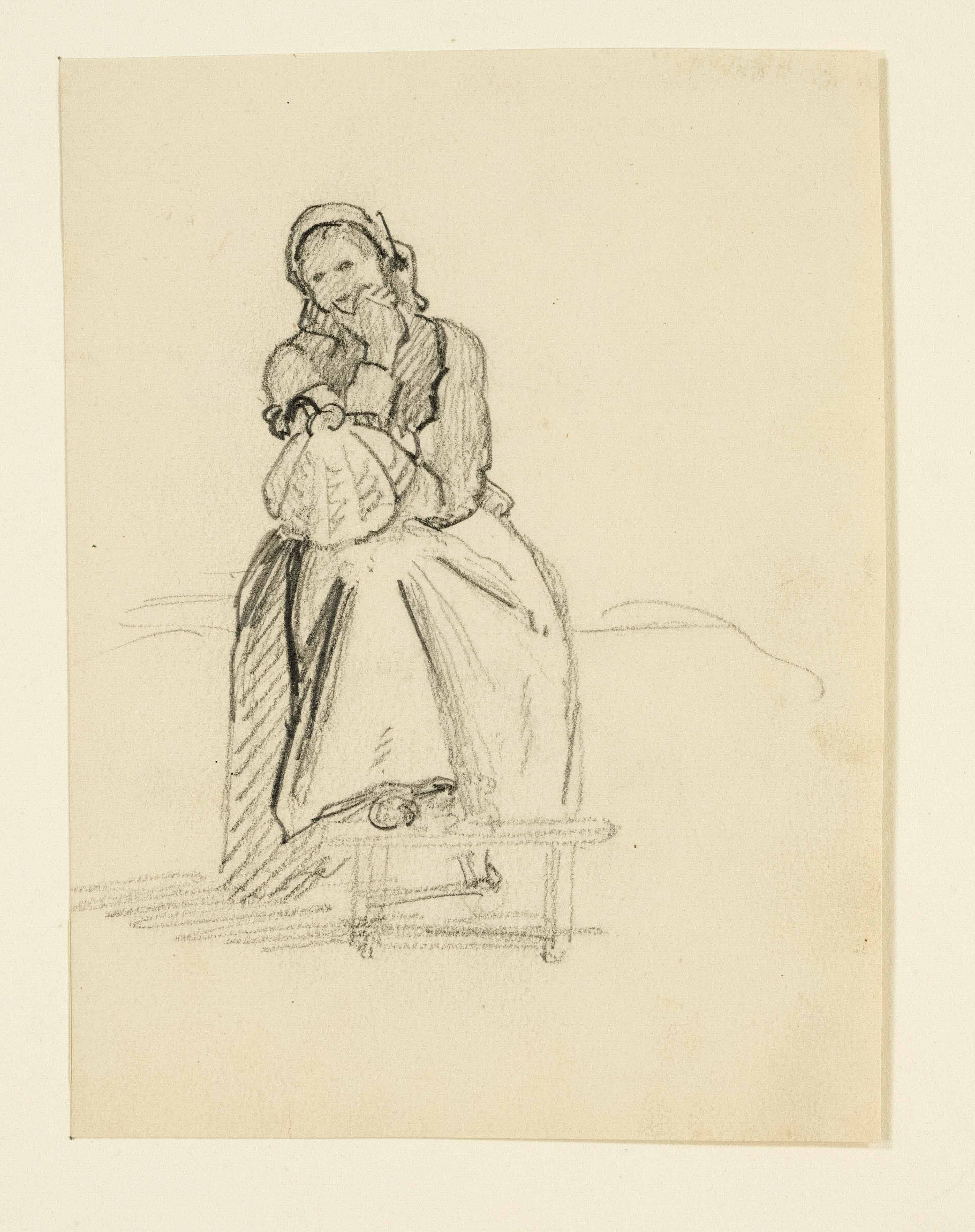 Group of 4 figurative drawings of the 19th century: Johann Georg Meyer von Bremen (1813-1886) ( - Image 4 of 4