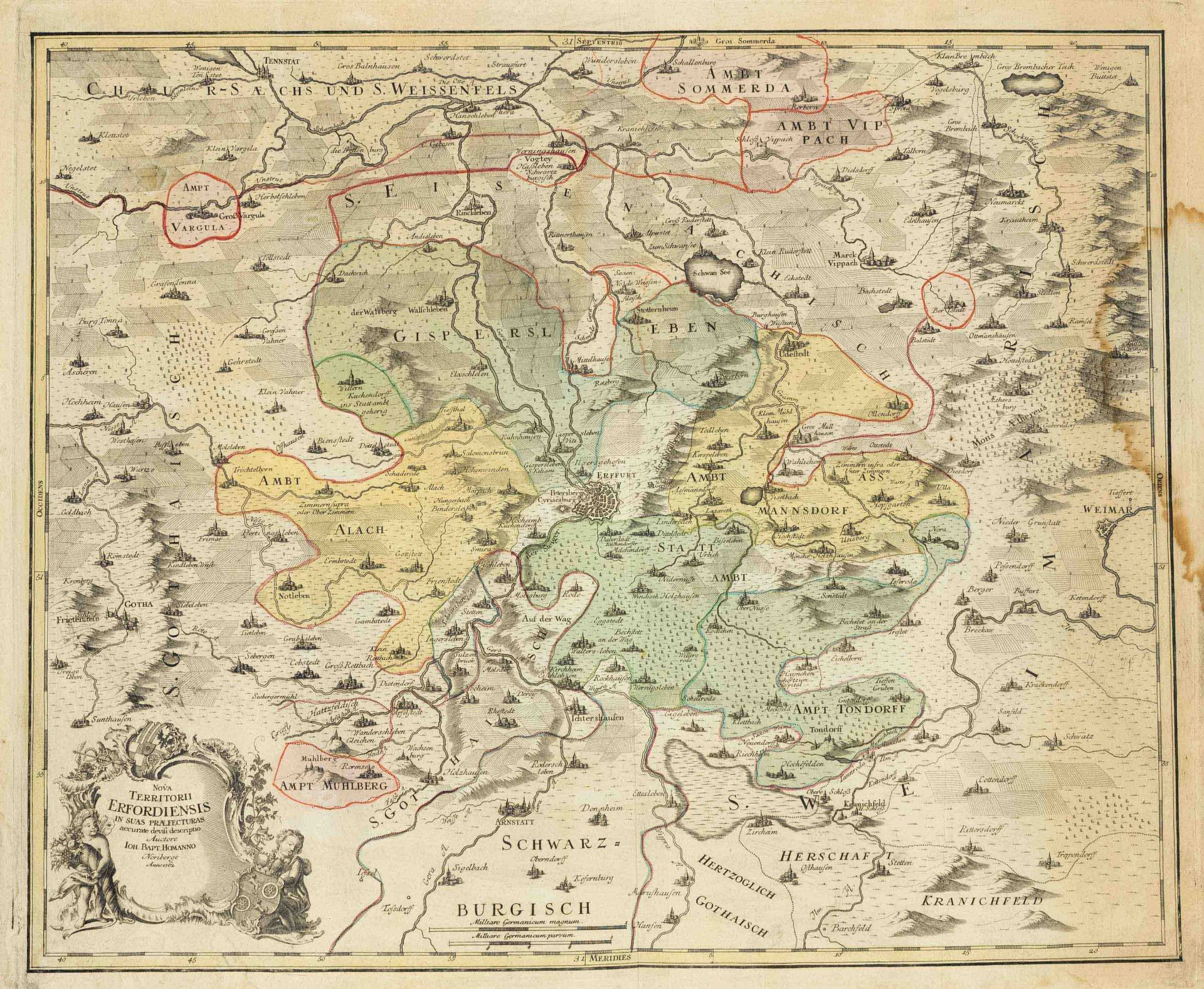 Historische Karte von Thüringe