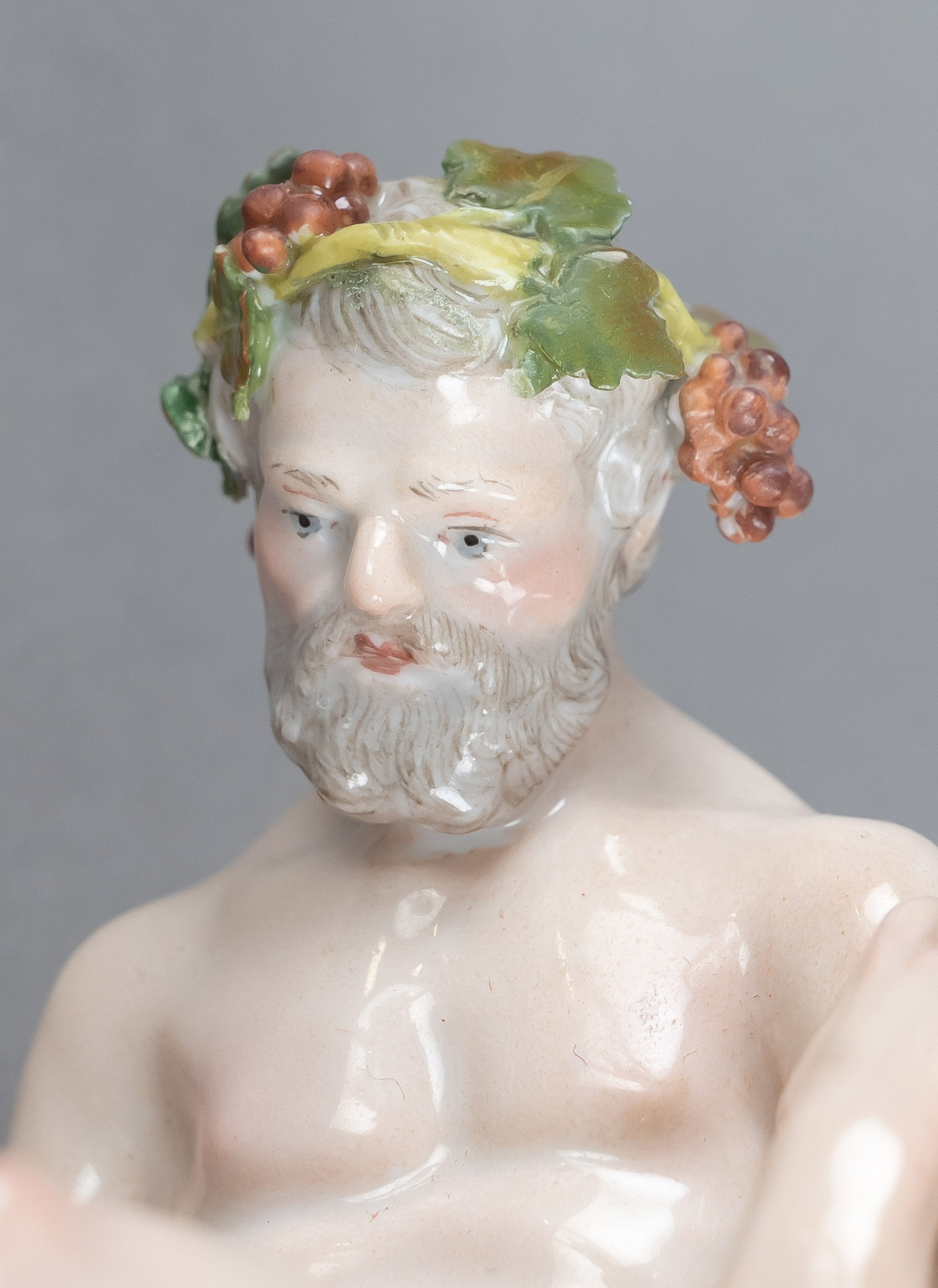 Group of figures ''Drunken Silen'', Meissen, 1850-1924, 1st choice, porcelain, polychrome and gold - Image 4 of 4