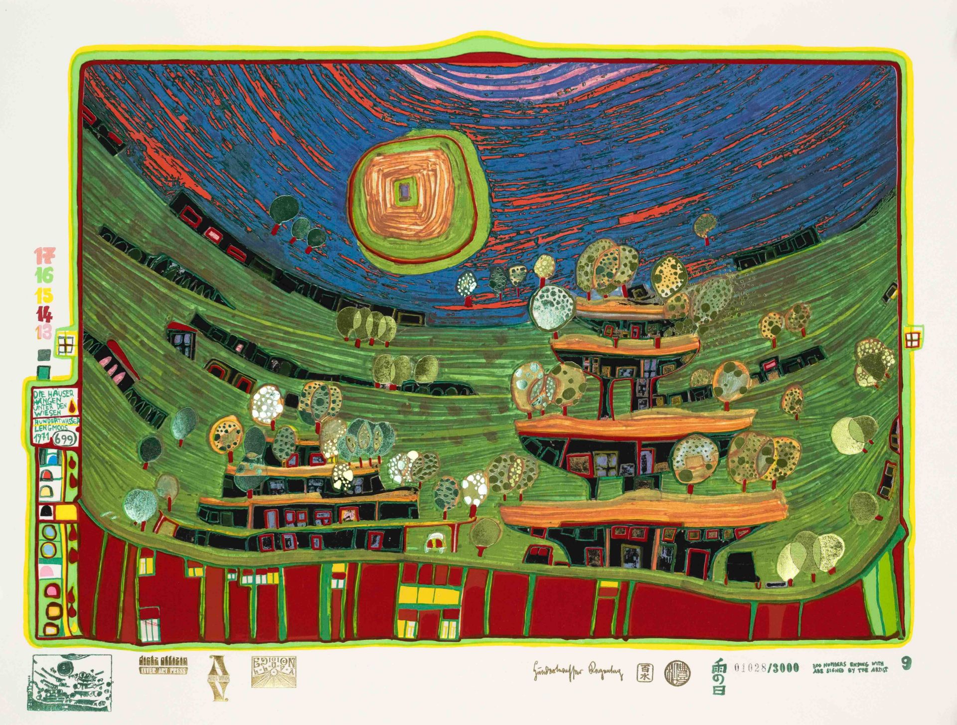 Hundertwasser, Friedensreich. 1928 Vienna - 2000 on board the Queen Elizabeth II off Brisbane. The