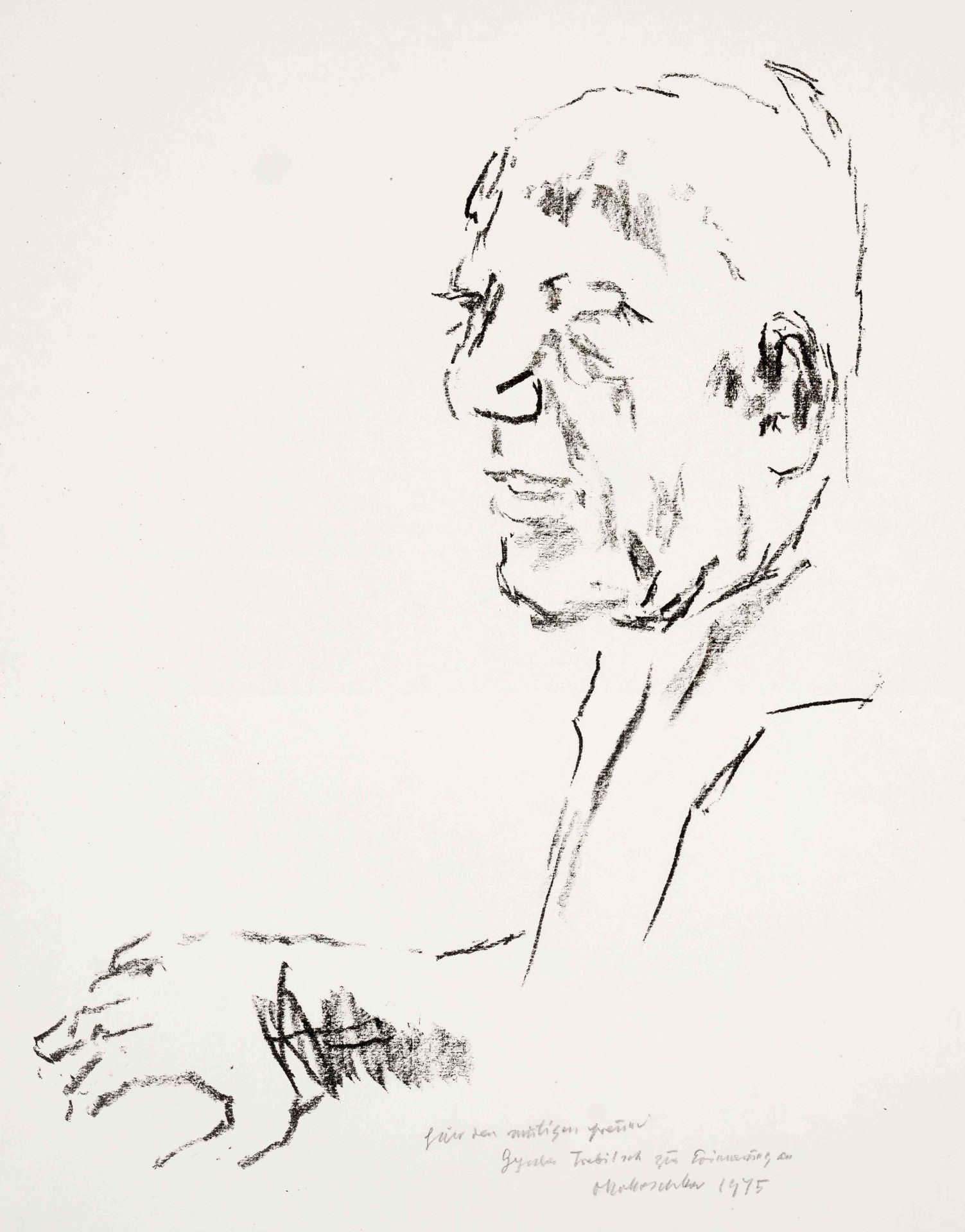 Kokoschka, Oskar. 1886 Pöchlarn - 1980 Montreux. Self-portrait from Comenius - Figures and Scenes of