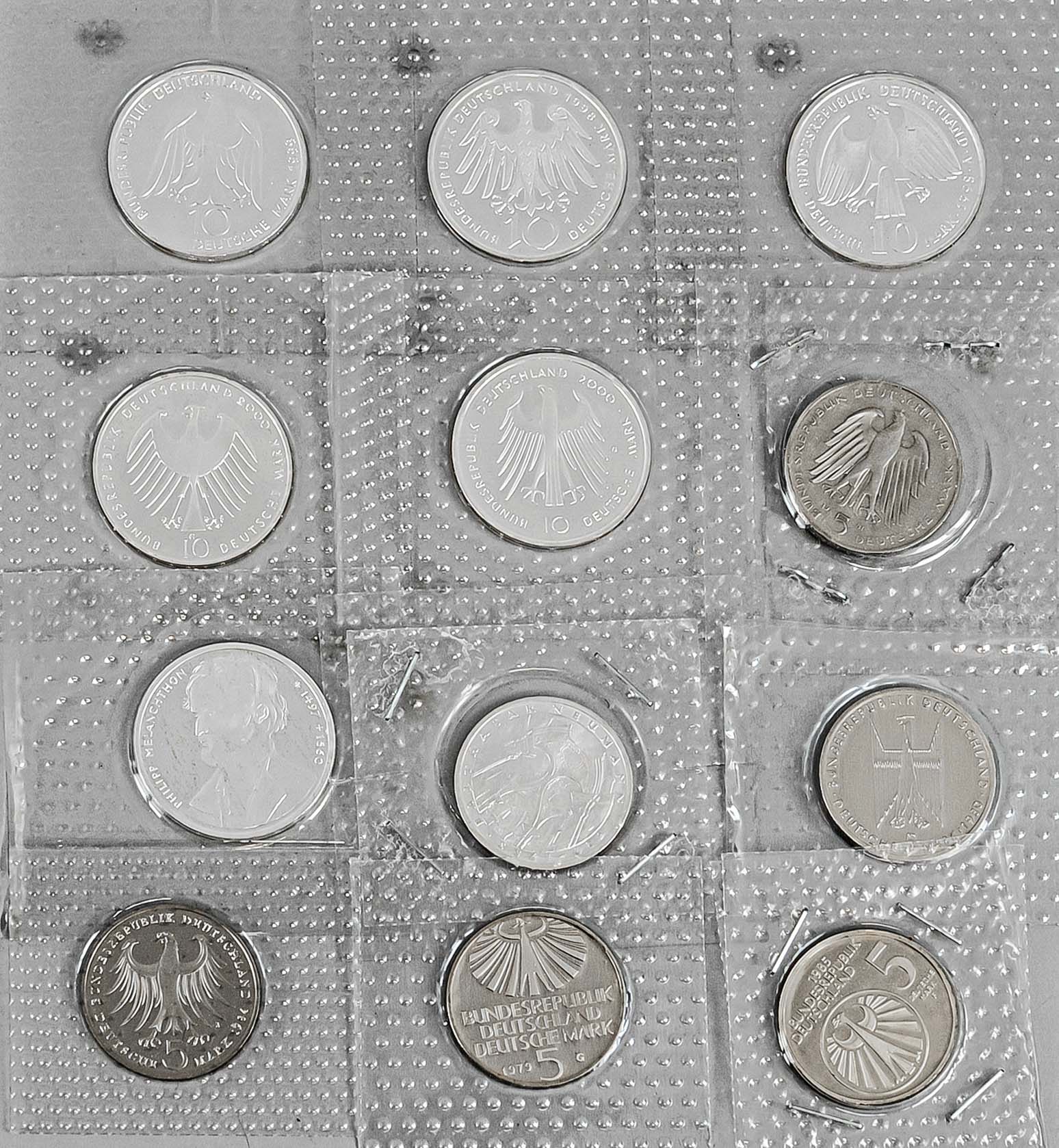 12 commemorative coins Federal Republic of Germany, 1984 - 2000, silver rubies 6 x 10 DM (i.a. - Image 2 of 2
