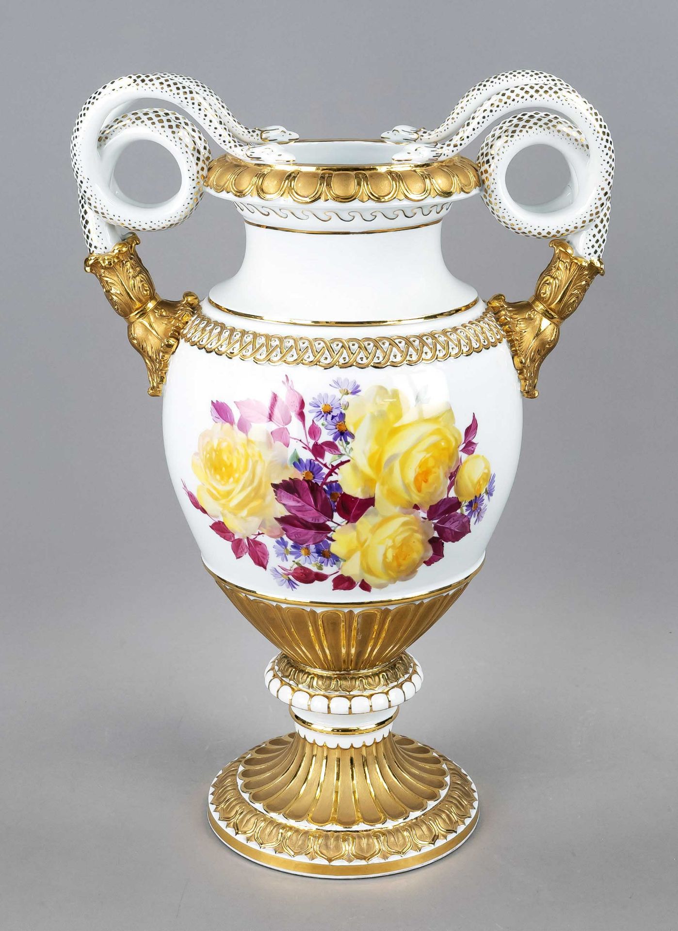 Schlangenhenkelvase, Meissen,