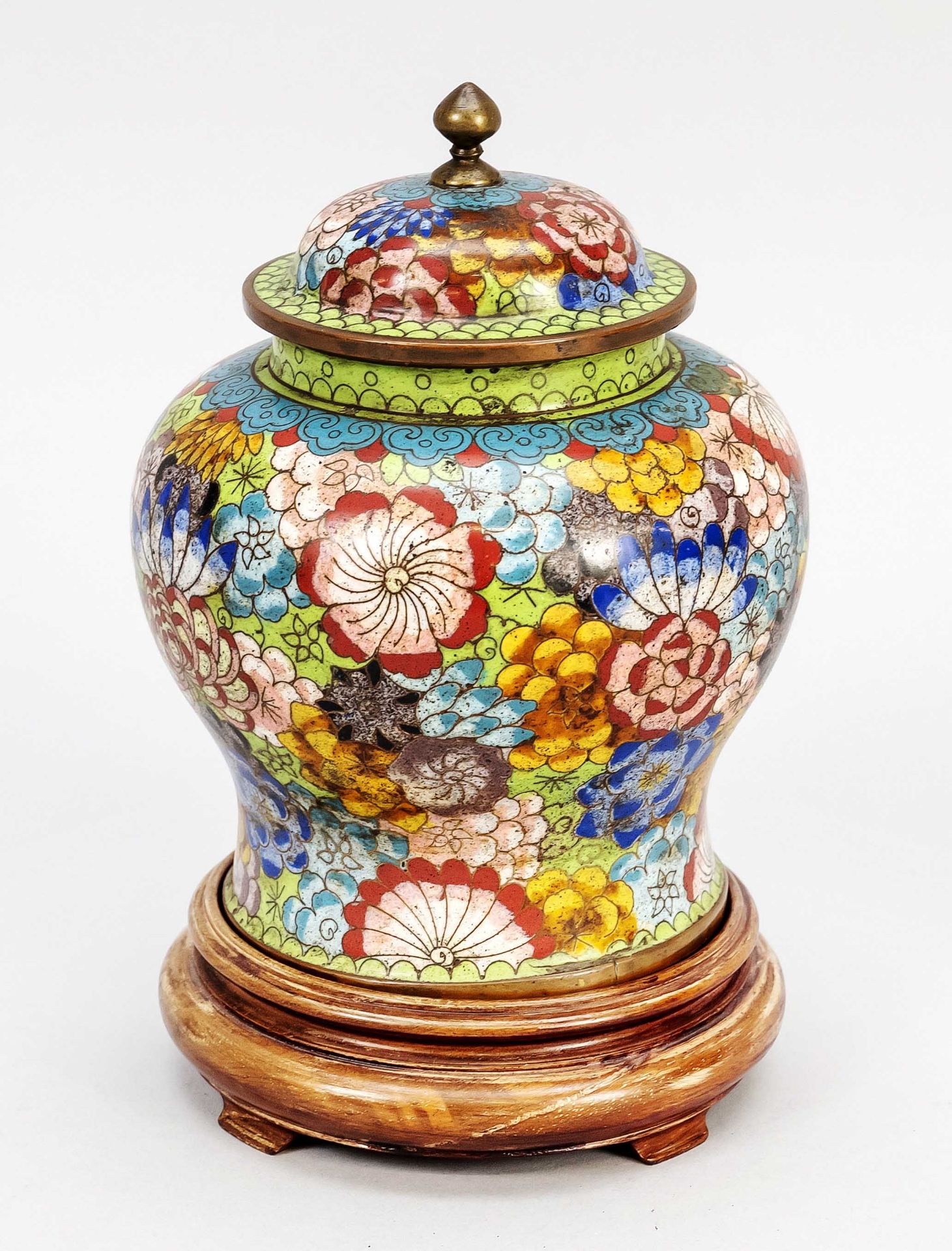 Cloisonné-Vase mille-fleurs, C