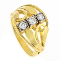 Brillant-Ring GG 585/000 mit 3