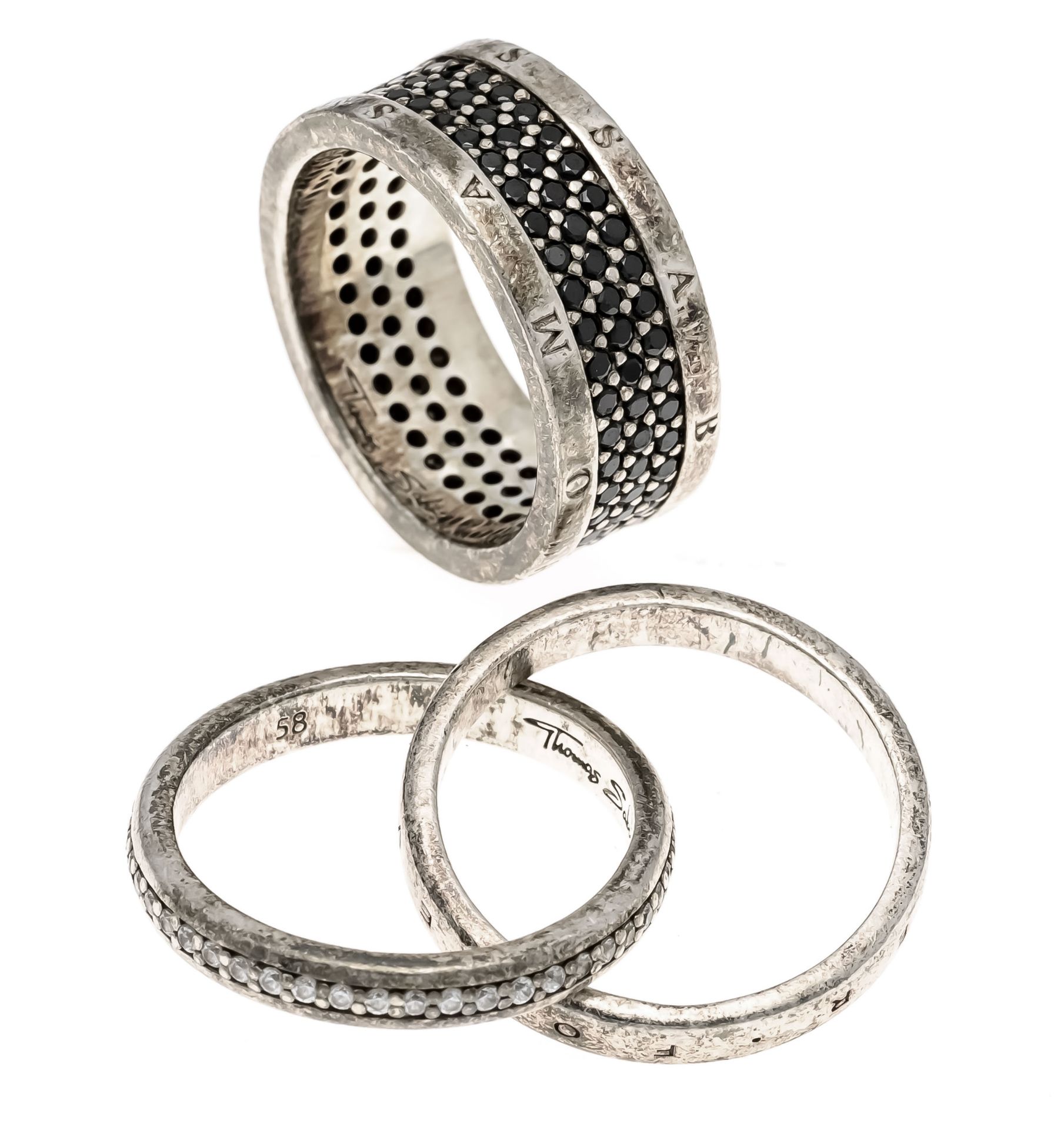 2 Thomas Sabo-Ringe Silber 925