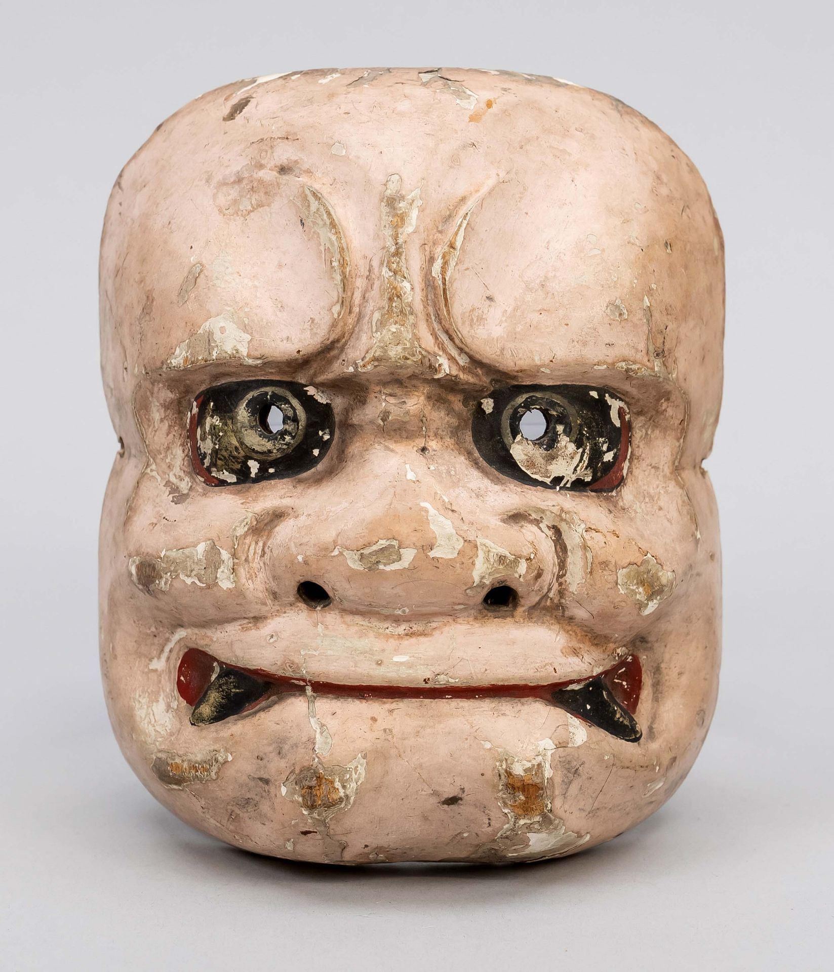 Small mask Beshimi(?), Japan, Edo period(1603-1868) 18th century, mask shell finely carved in