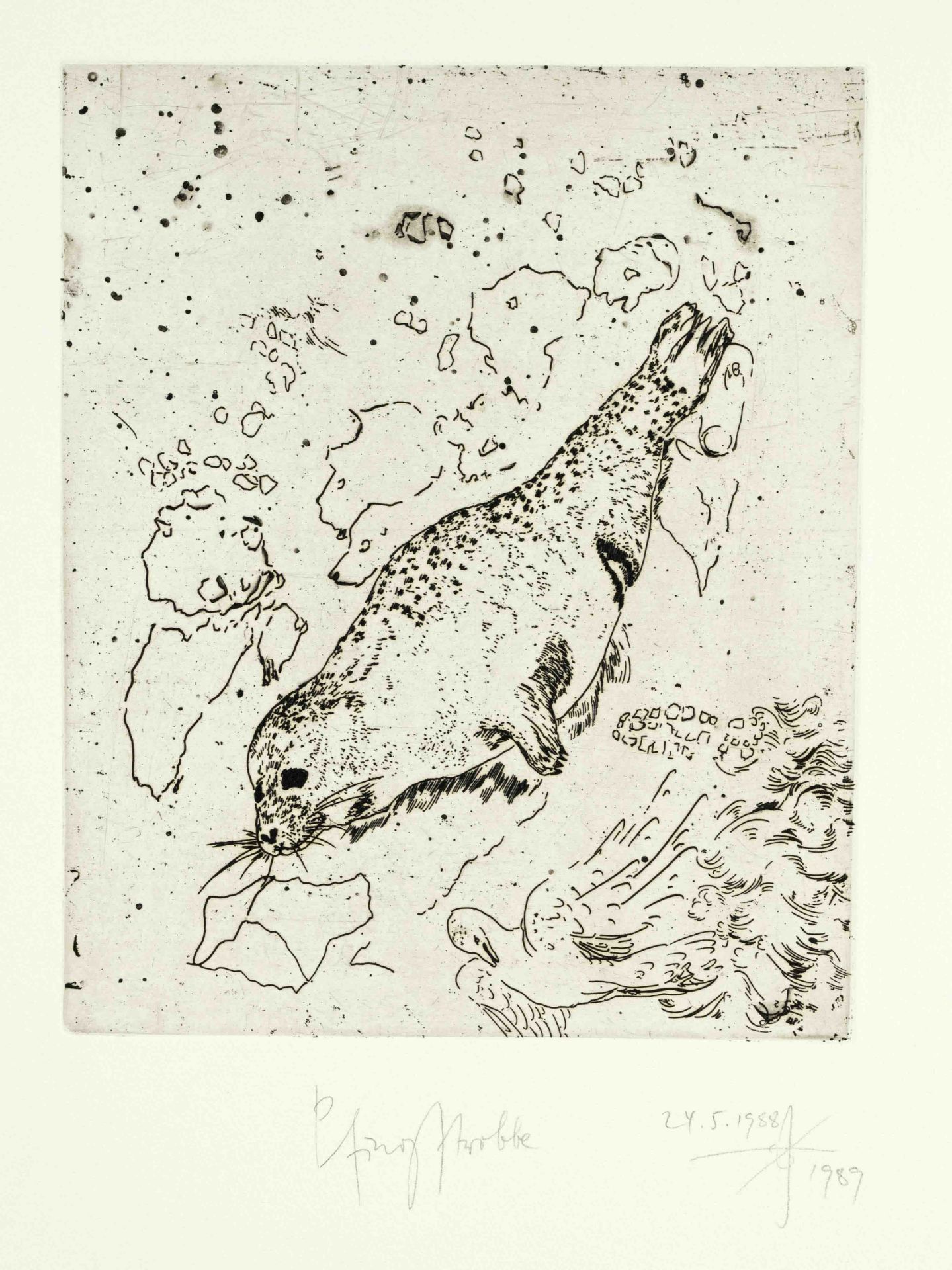 Group of 6 etchings by various artists of the 20th century: Kurt Mühlenhaupt (1921-2006), Concert, - Image 3 of 3