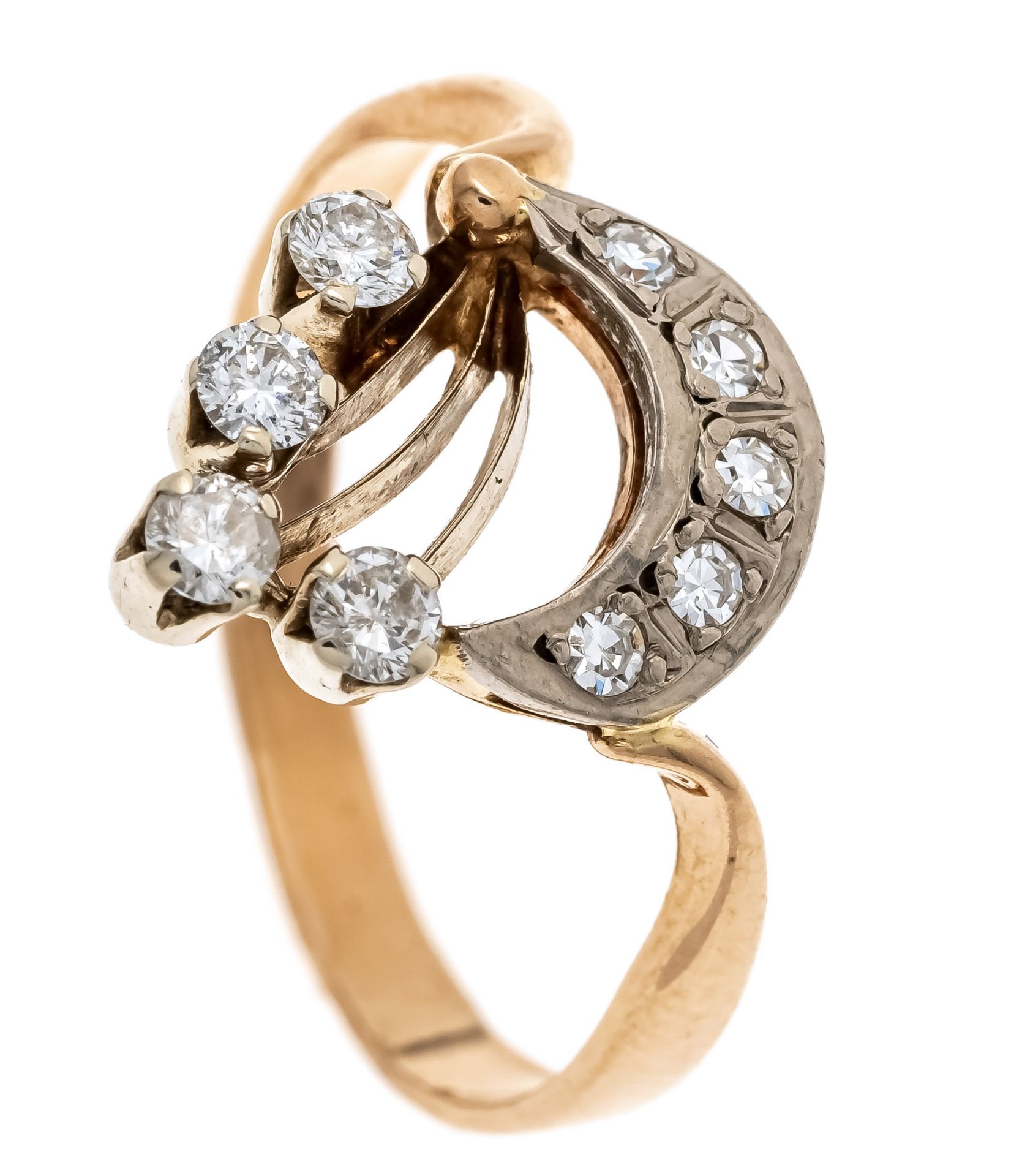 Brillant-Diamant-Ring GG/WG 58