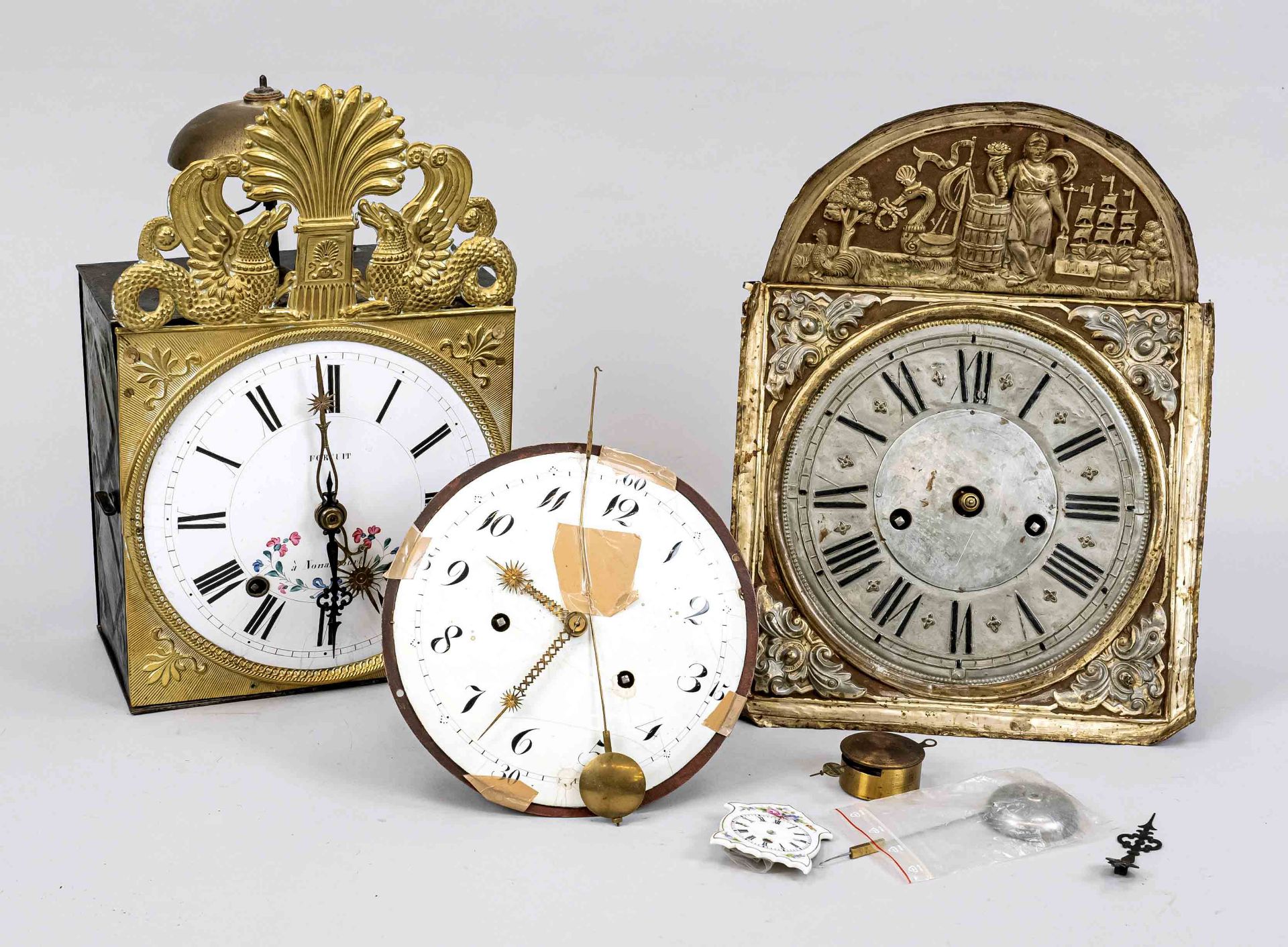 3 mechanical wall clocks, to set up