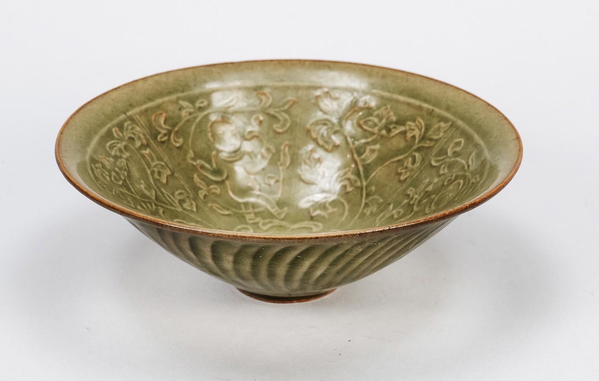 Large Yaozhouyao bowl, China, Song dynasty(960-1368) 12th century or later, conical stoneware bowl