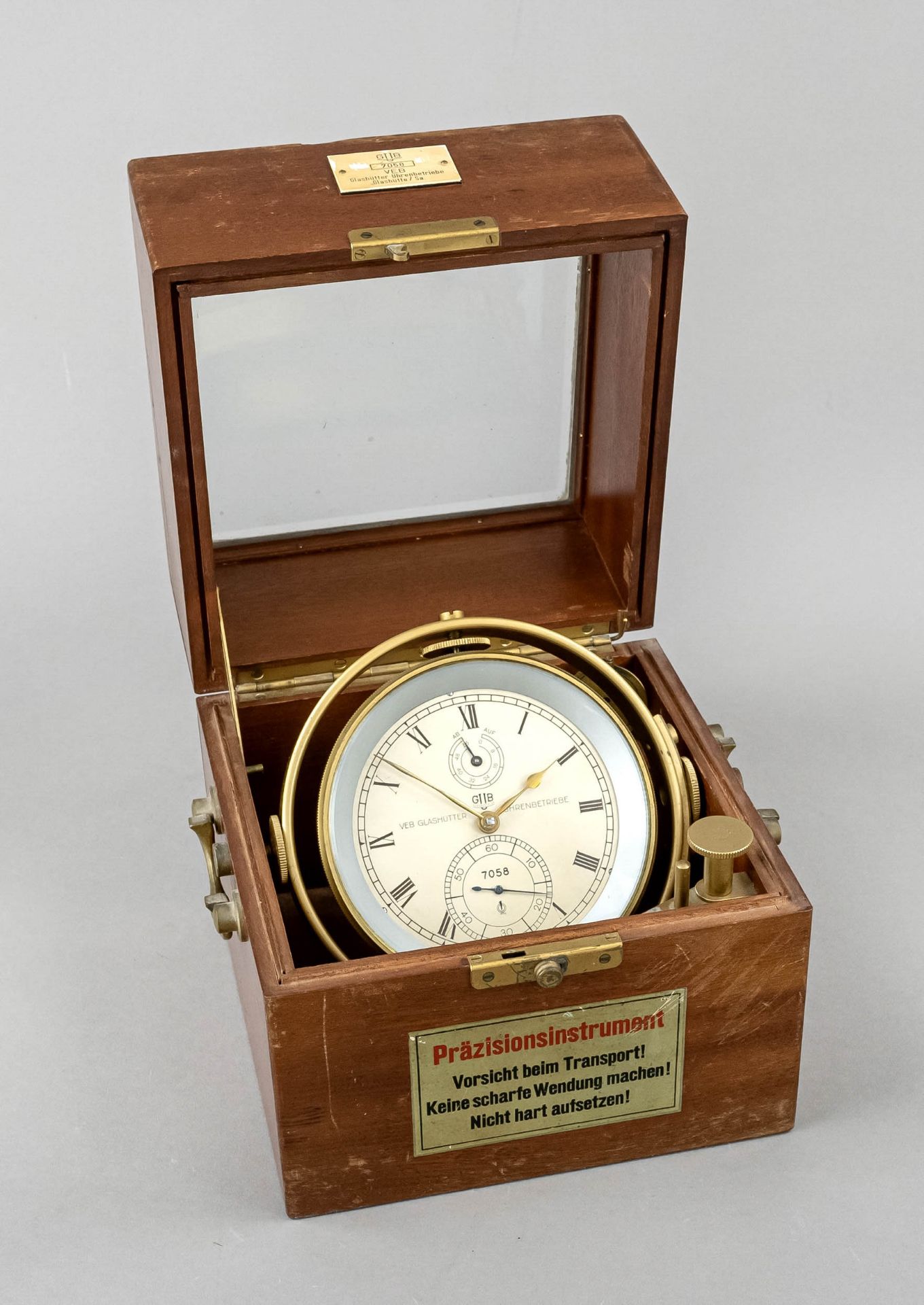 Schiffschronometer, GUB Glashütter Uhrenbetriebe, since 1951 the production of ship chronometers,