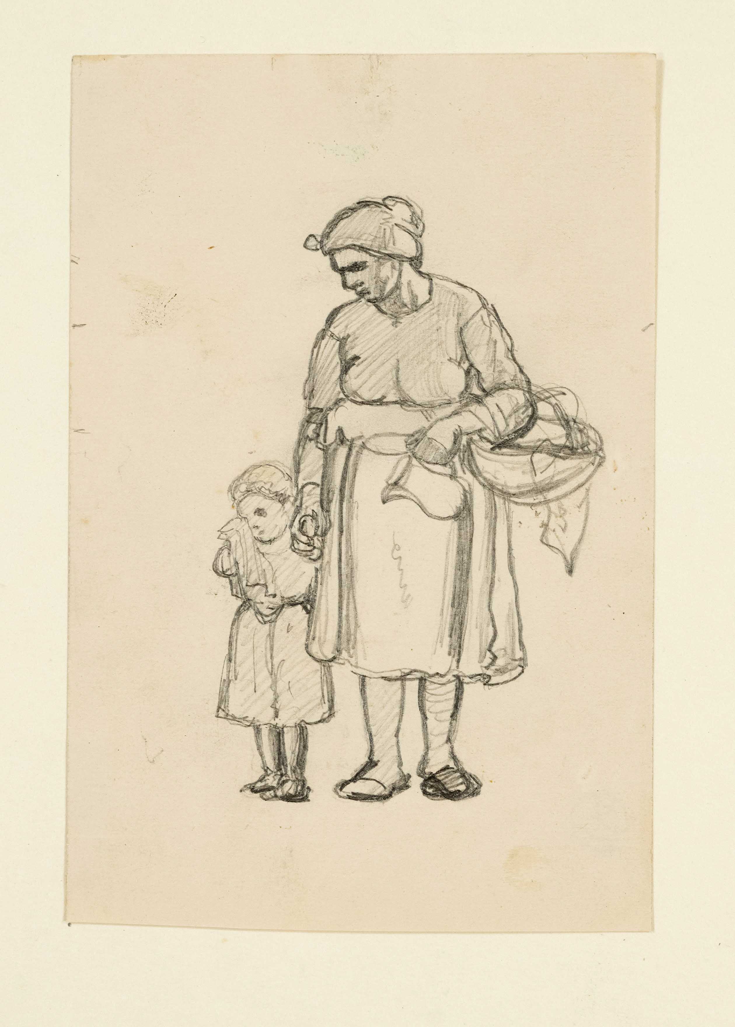 Group of 4 figurative drawings of the 19th century: Johann Georg Meyer von Bremen (1813-1886) ( - Image 3 of 4