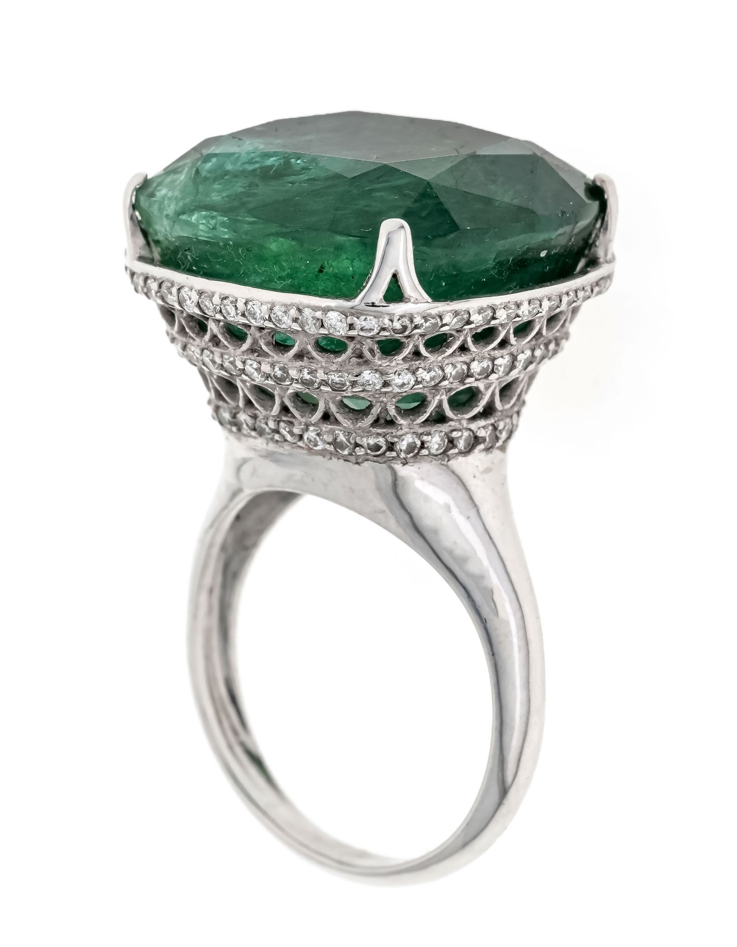 Smaragd-Brillant-Ring WG 700/0 - Bild 2 aus 3