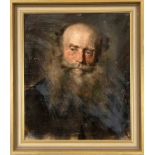 Anonymous portrait painter of the. 19th c., portrait study of an old man with luxuriant beard, oil