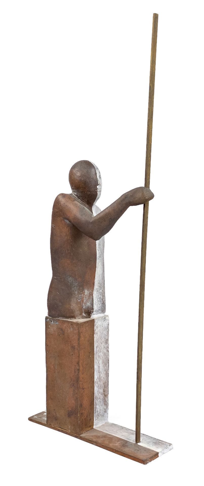 Otto, Waldemar. 1929 Petrikau/Poland - 2020 Worpswede. Man with Measure II. 1997. bronze, rust brown - Image 2 of 3