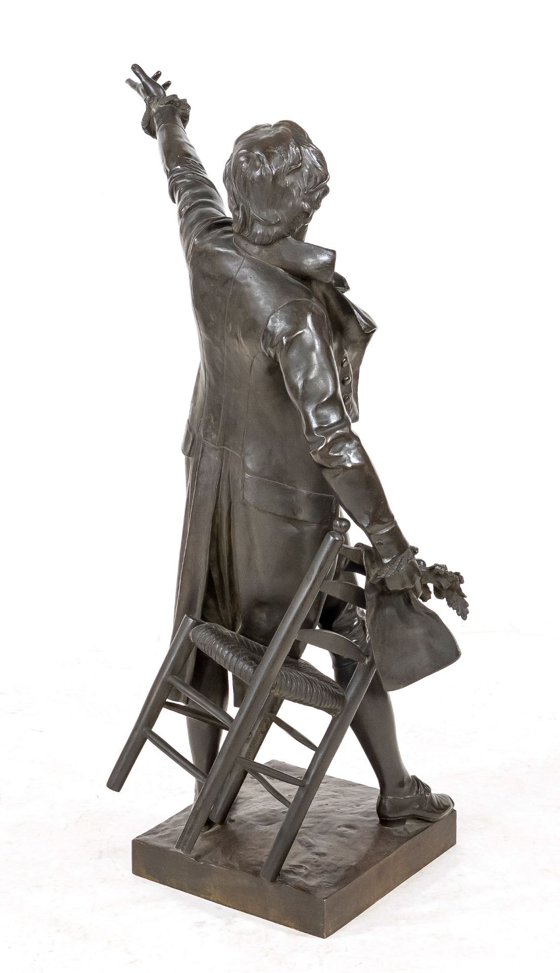 Henry Etienne Dumaige (1830-1888), large bronze sculpture of the French lawyer and revolutionary - Image 2 of 2