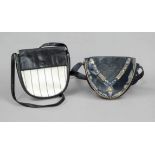 Goldpfeil et al, two small vintage crossbody bags, each made of leather, some with gemstone trim,