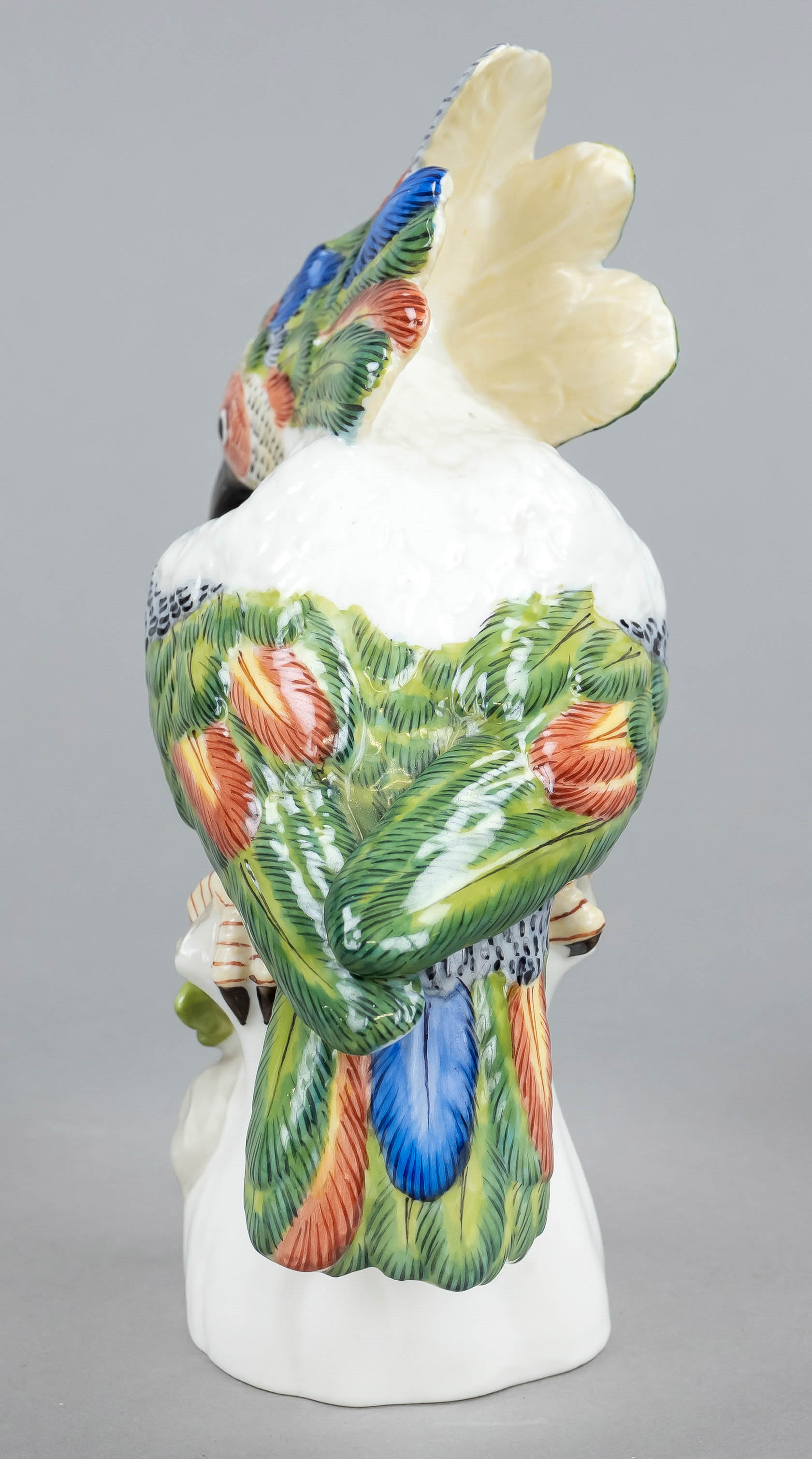 Cockatoo, Nymphenburg, mark 1925-75, model no. 413, design by Johann Gottfried Eberlein for - Image 2 of 2