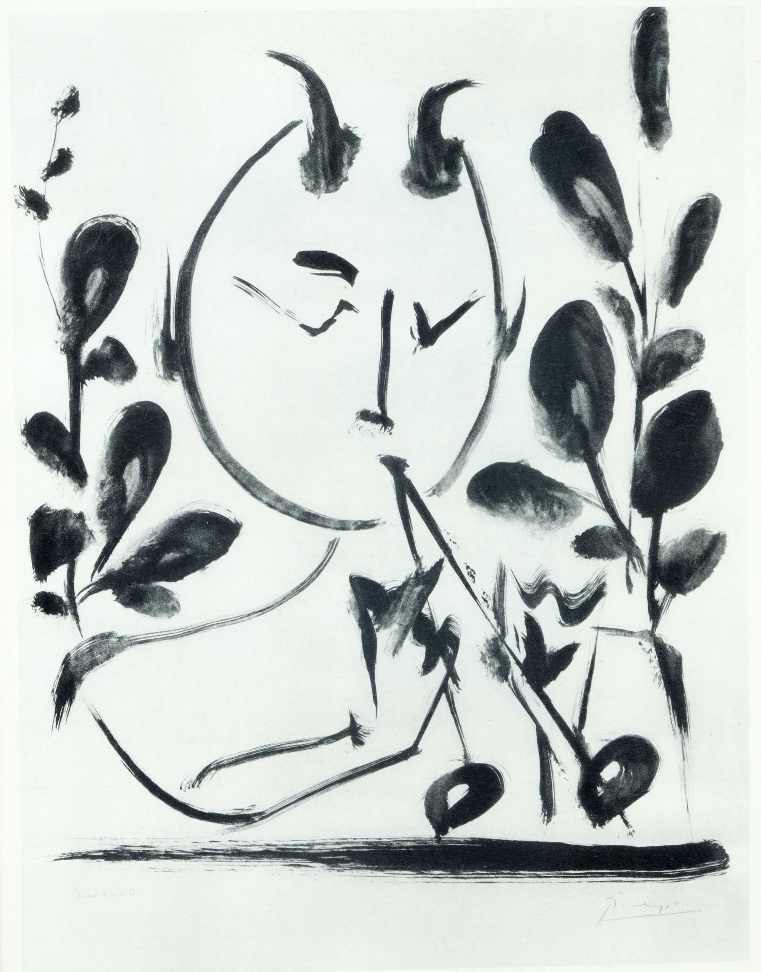 Pablo Picasso (1881-1973), after, ''Faun playing the flute'', offset print, 39 x 30 cm, framed